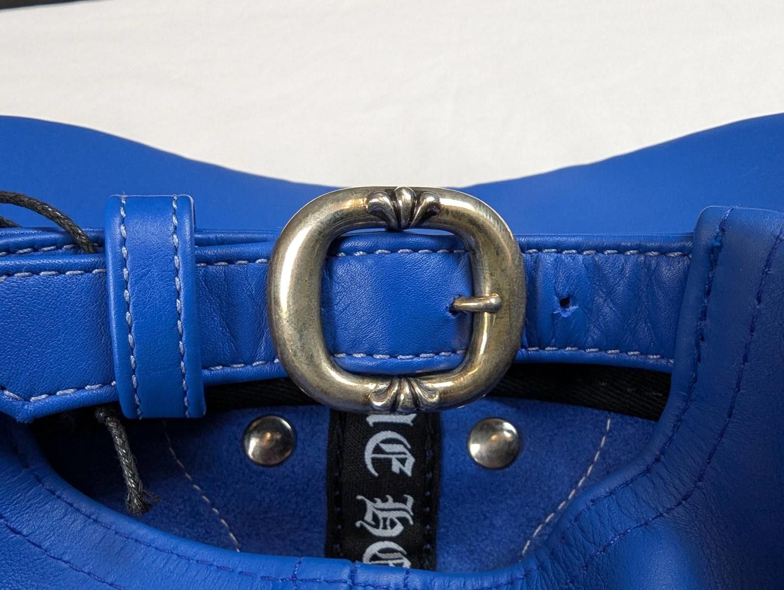 Chrome Hearts Chrome Hearts Leather Flame Patch 6 Panel Hat in Blue Size ONE SIZE - 8 Thumbnail