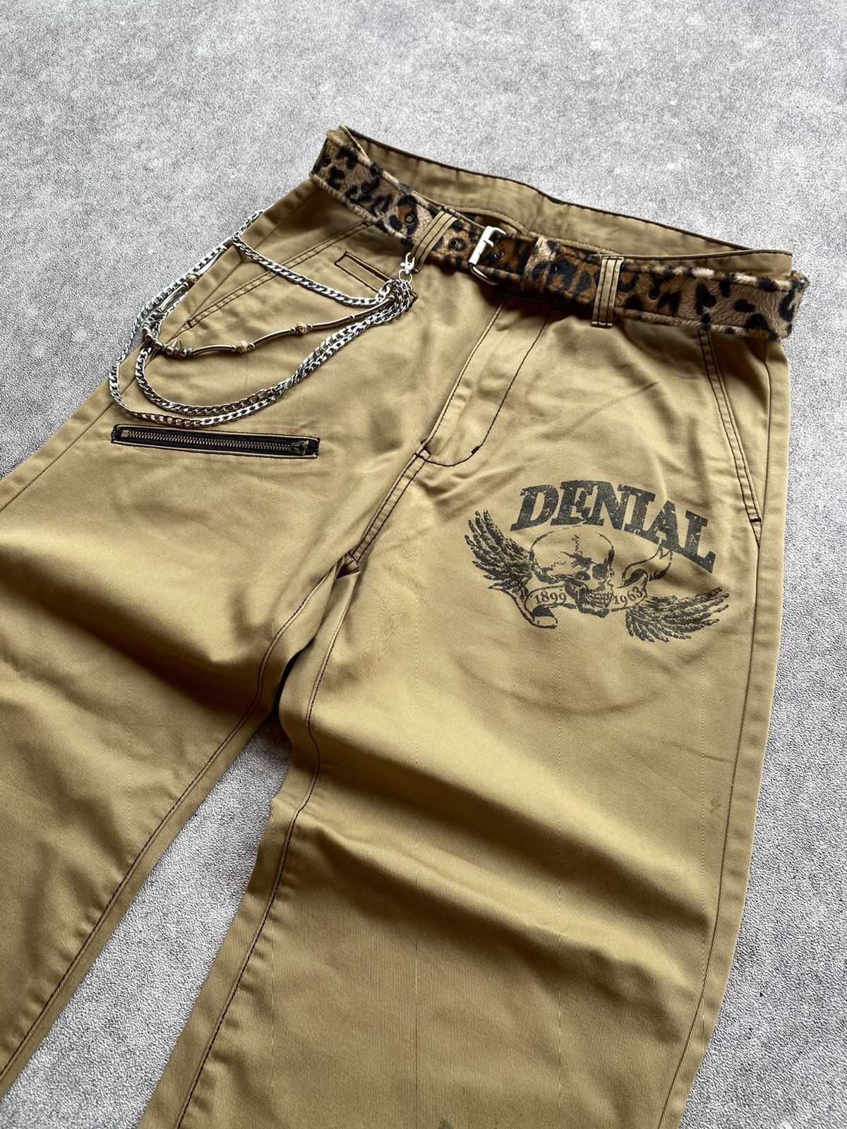If Six Was Nine × Le Grande Bleu (L.G.B.) 2000s Denial Skull Y2K Baggy Pant Size US 34 / EU 50 - 3 Thumbnail