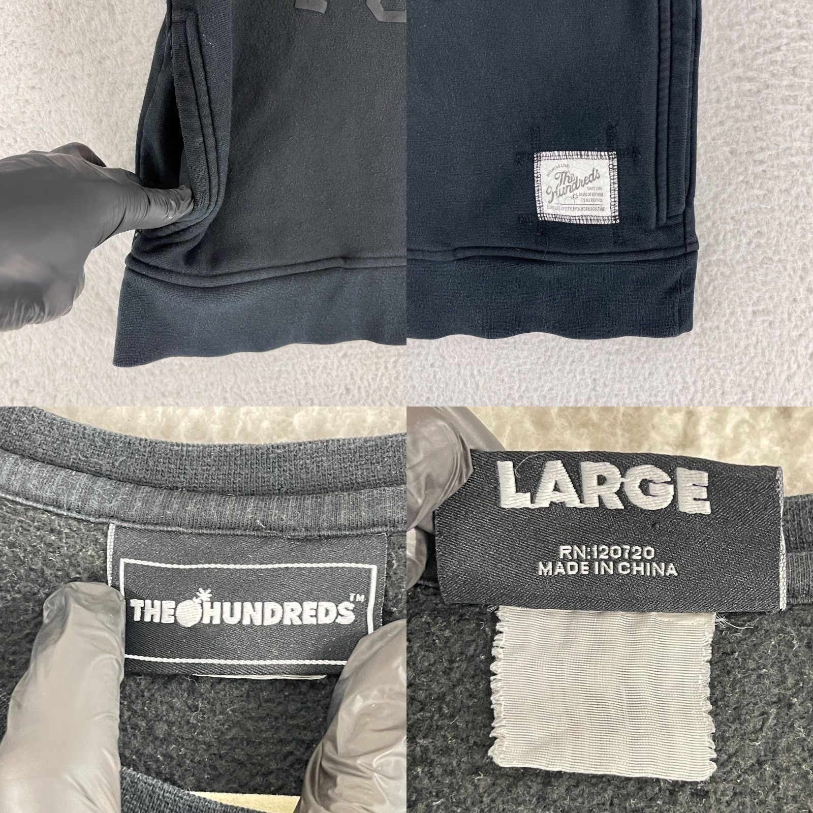 The Hundreds The Hundreds Black Crew Neck Pullover Sweater Mens Large Knit Long Sleeve Cotton Size US L / EU 52-54 / 3 - 8 Thumbnail