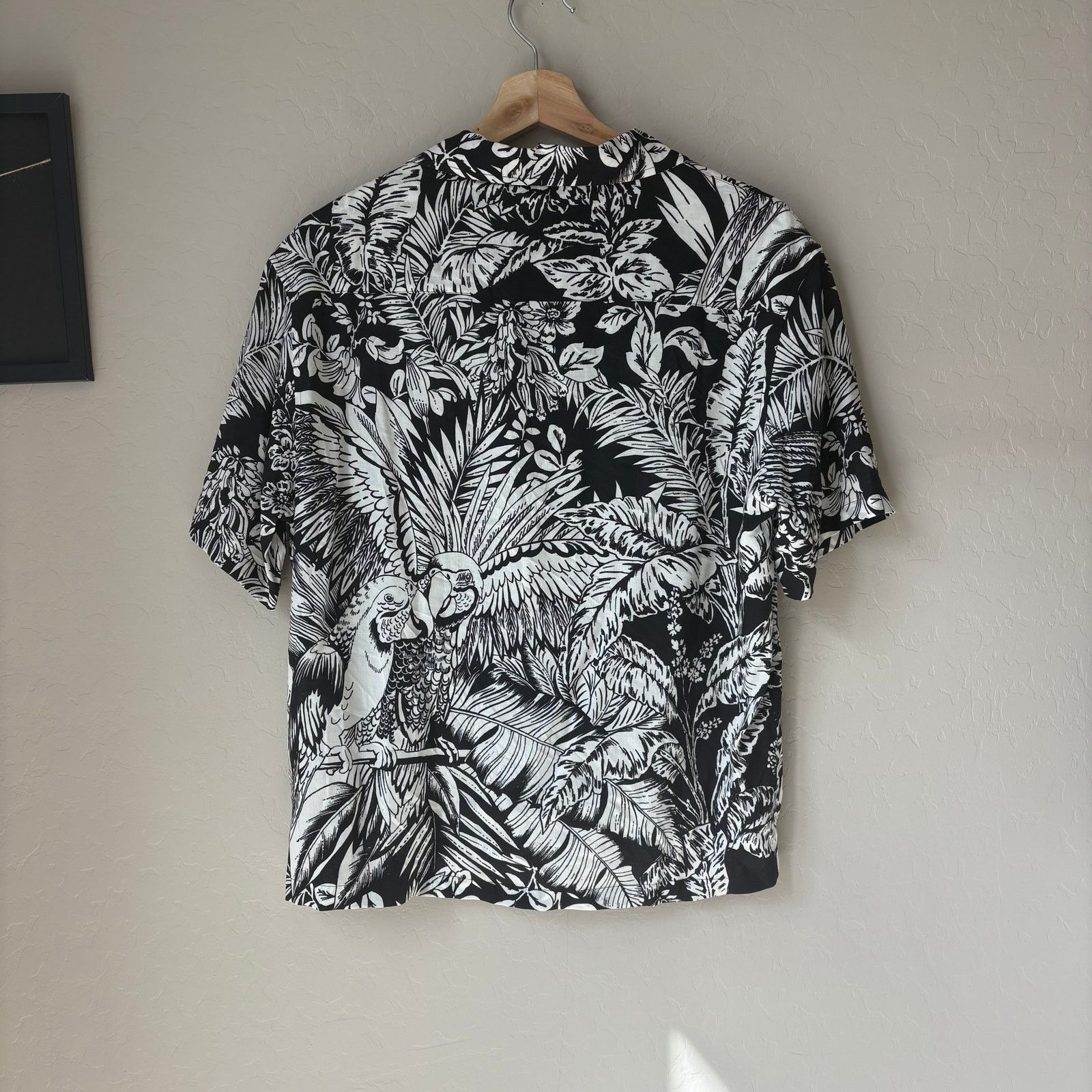 Palm Angels Palm Angels Button Up Top Tropical Leaf Short Sleeve Size M Size US M / EU 48-50 / 2 - 6 Thumbnail
