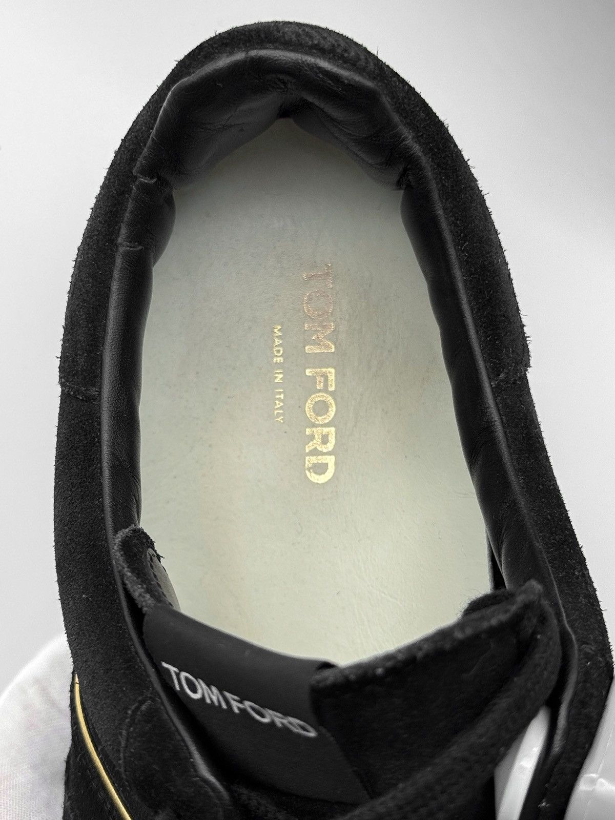 Tom Ford Tom Ford Radcliffe Black Suede Gold Hardware Luxury Sneakers Size US 10 / EU 43 - 14 Thumbnail