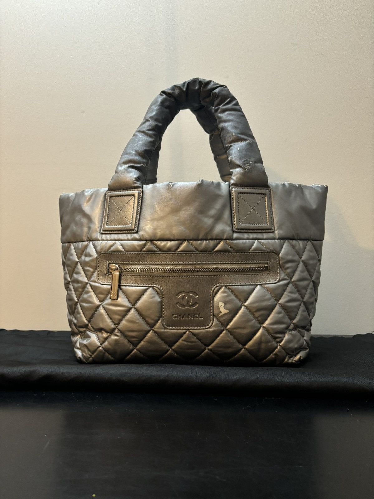 Chanel Chanel Coco Cocoon Leather Hand Bag Grey Size ONE SIZE - 1 Thumbnail