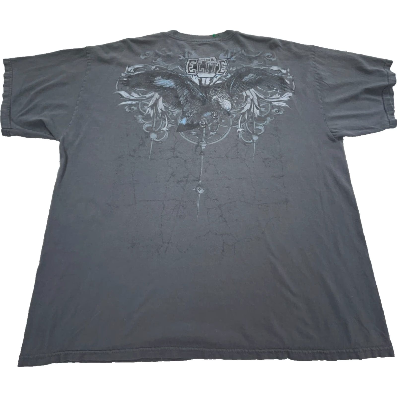 Vintage MMA Elite Shirt Men 2XL Gray Crew Neck Short Sleeve Logo Graphic Tee Vintage None Decade 90s Concert Movie TV Mens Size US XXL / EU 58 / 5 - 2 Thumbnail