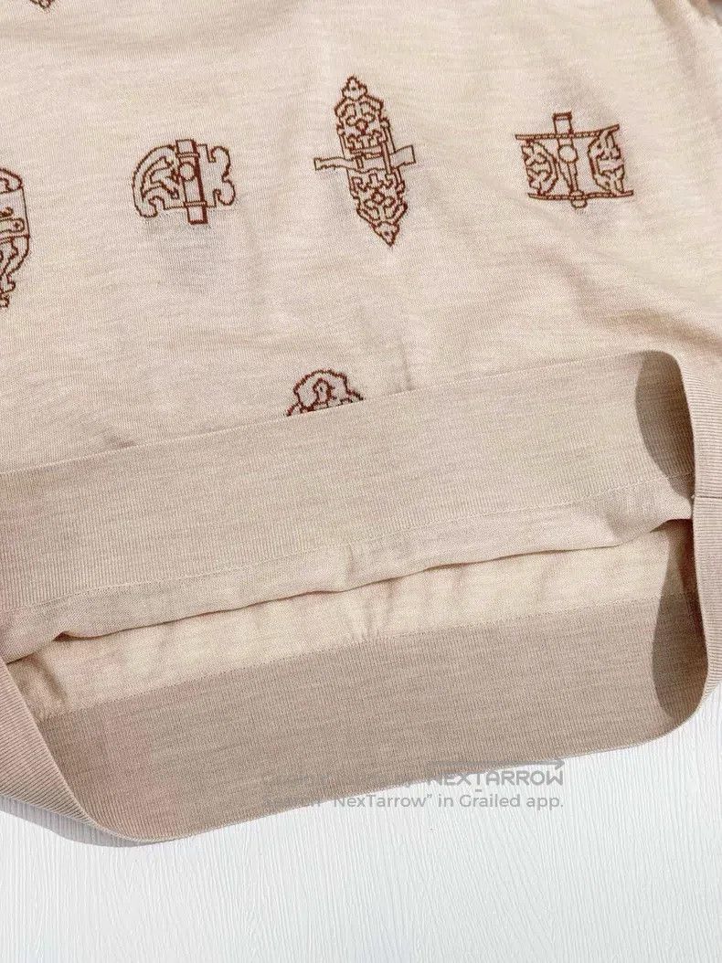 Hermes Hermes Women's short-sleeve wool knit sweater, 26 spring a Size S / US 4 / IT 40 - 6 Thumbnail