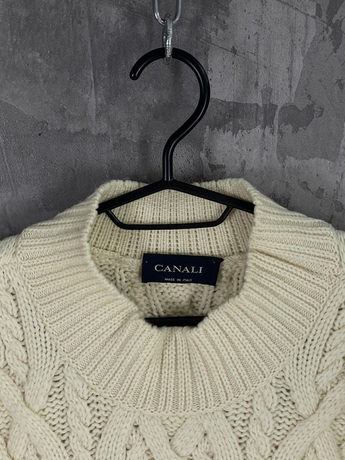 Canali Canali Avant Garde Luxury Chain Knit Sweater Size US L / EU 52-54 / 3 - 8 Thumbnail
