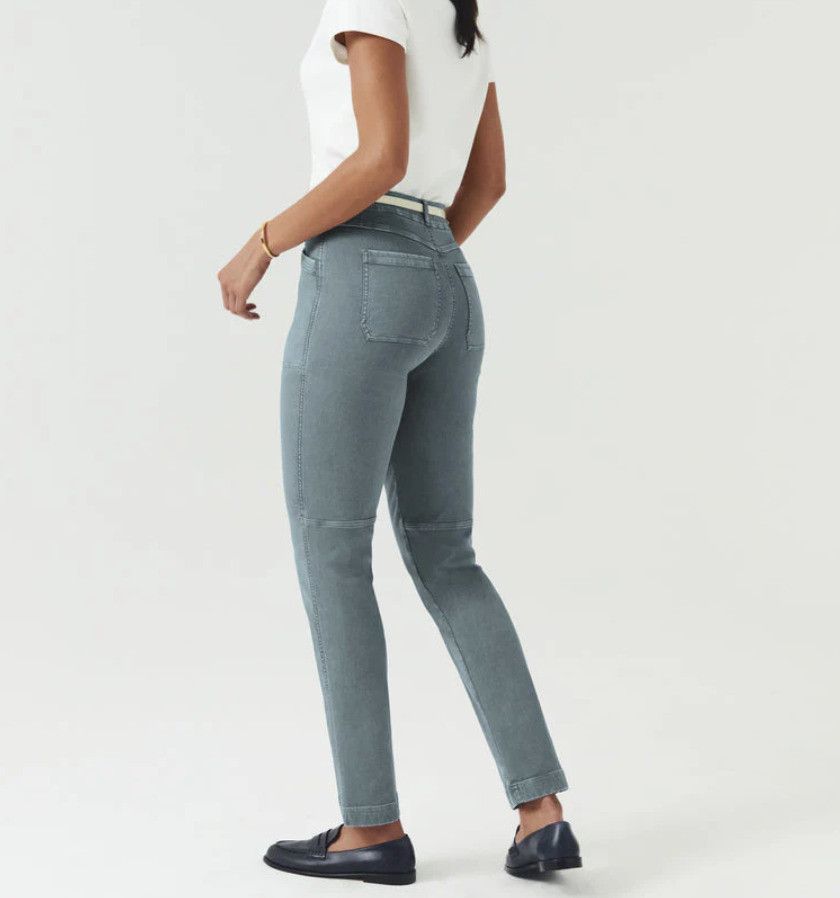 Spanx Spanx 20399R Twill Straight Leg Pant Hazy Blue Grey ( S ) Size 28" / US 6 / IT 42 - 2 Thumbnail