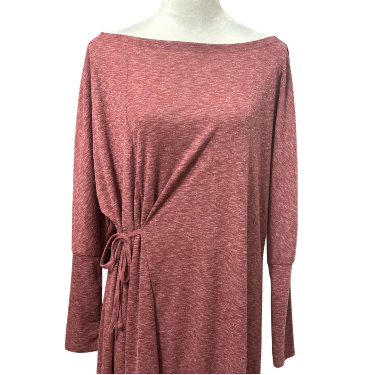 Other Caslon Shift Maxi Dress Boat Neck Heathered Pink S NWOT Size S / US 4 / IT 40 - 2 Thumbnail