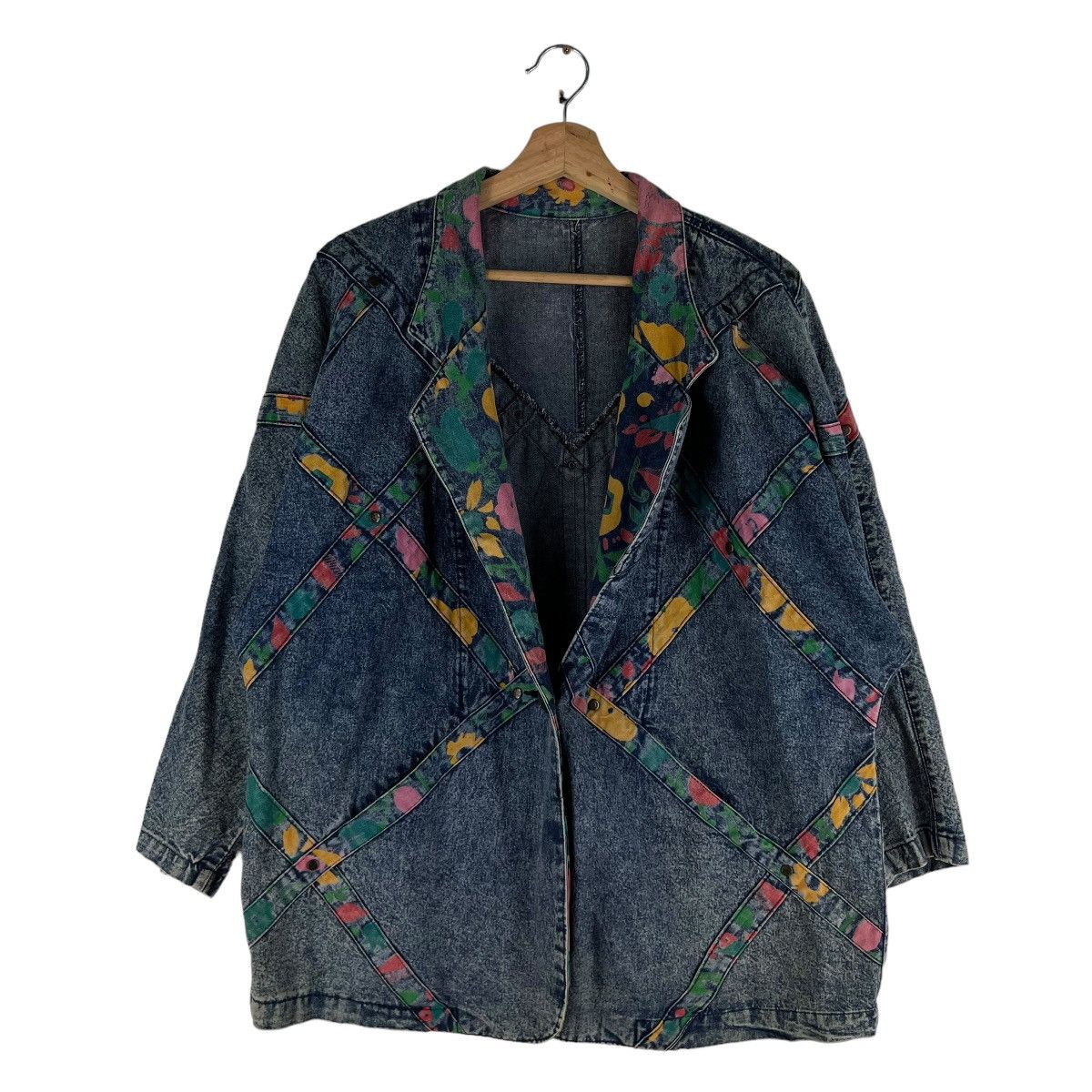 Japanese Brand 🔥VINTAGE DENIM BIKER JACKET RARE ISSEY MIYAKE STYLE Size US M / EU 48-50 / 2 - 1 Thumbnail