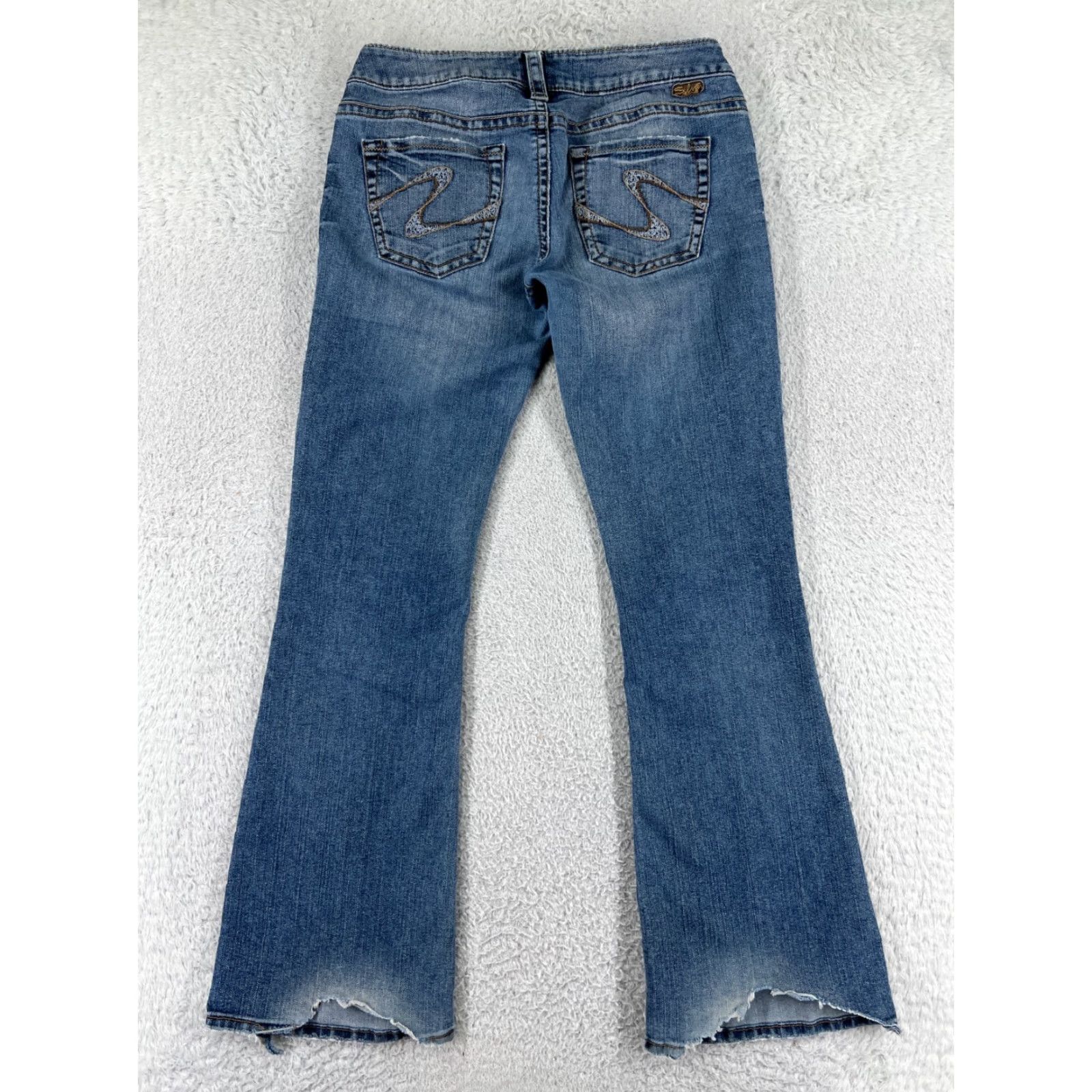 Silver Jeans Co. Silver Jeans Pants Womens 28 Blue Denim Tuesday Surplus Dark Bootcut Embroidered Size 28" / US 6 / IT 42 - 2 Thumbnail
