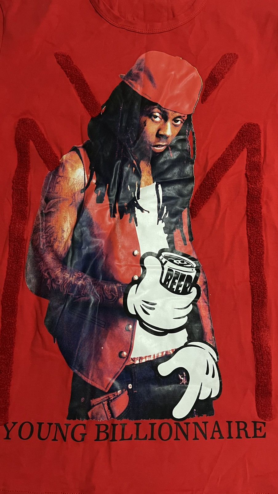 Lil Wayne × Vintage YMCMB Lil Wayne Young millionaire Y2K style velour logo tee Size US L / EU 52-54 / 3 - 2 Thumbnail