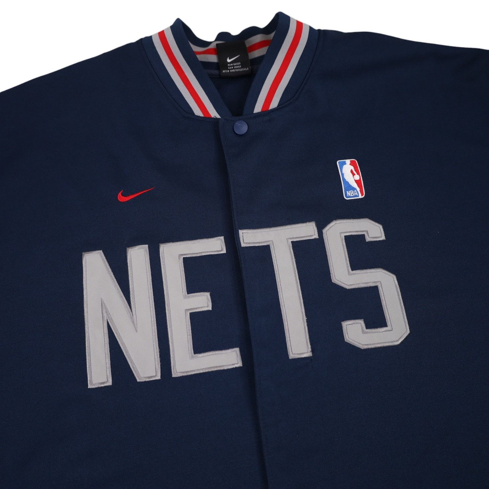 MLB × Nike × Vintage Vintage Nike New Jersey Nets Snap Down Warm Up Jersey Shirt Size US XXL / EU 58 / 5 - 5 Thumbnail