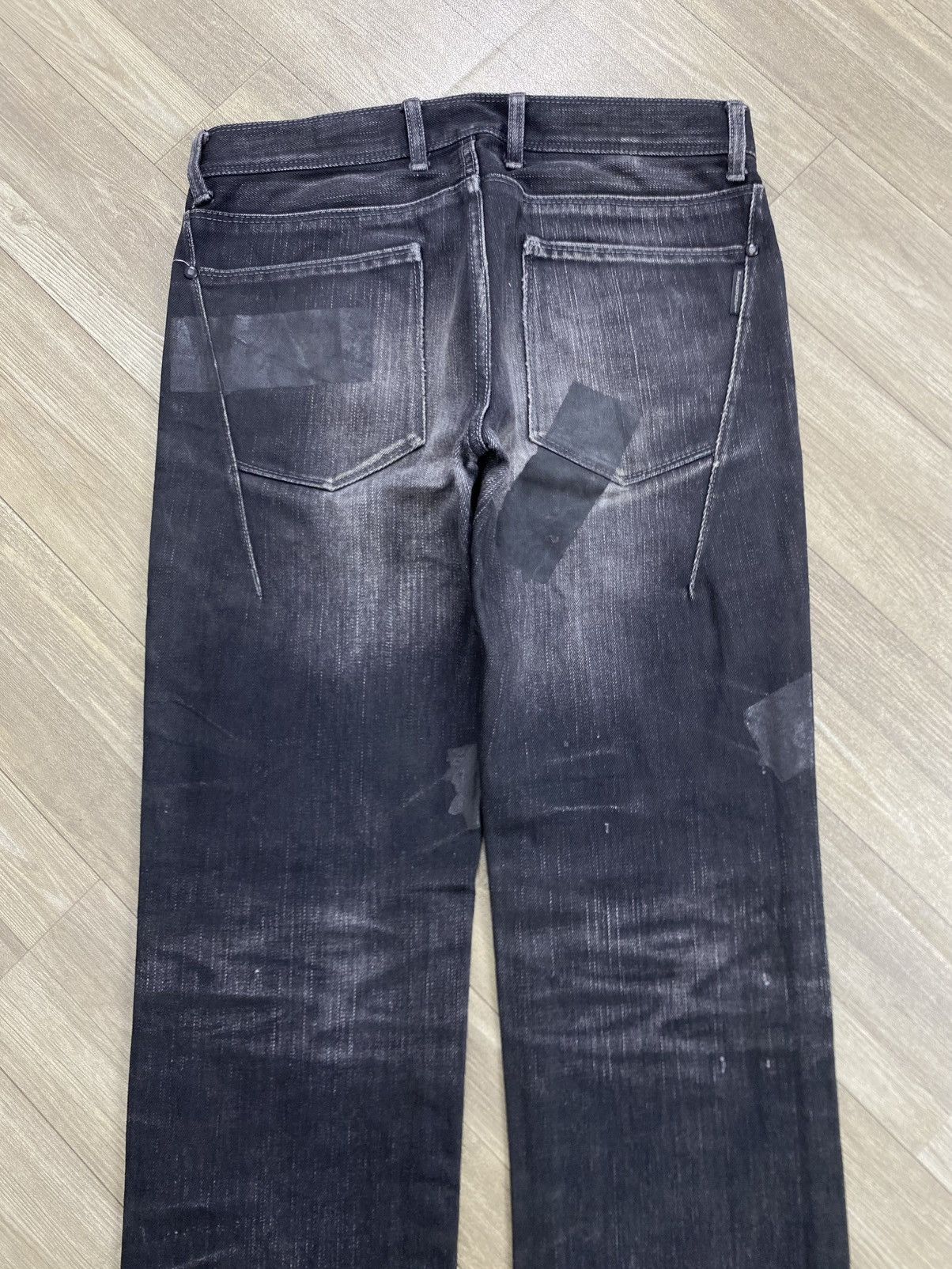 Neil Barrett 2000s Neil Barrett Distressed Faded Black Washed Jeans Size US 33 - 19 Thumbnail