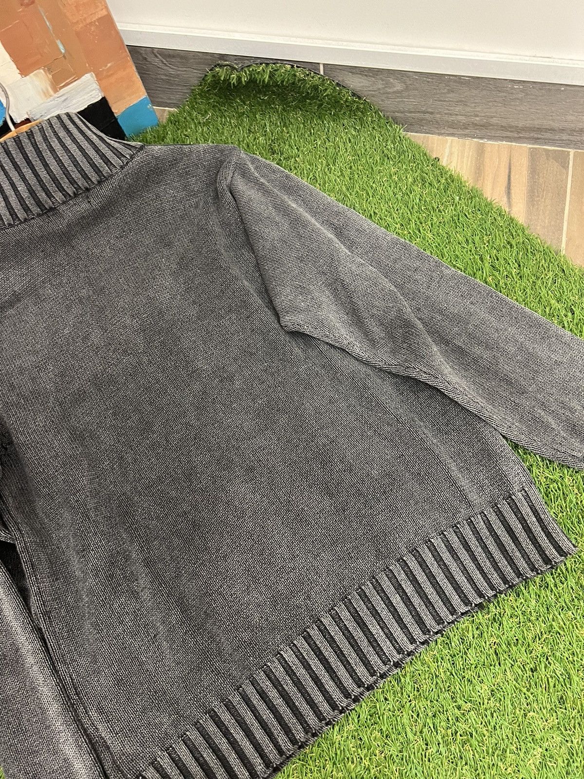 Japanese Brand × Vintage Y2K ribbed knit sweater archival Japan Avant garde style Size US M / EU 48-50 / 2 - 8 Thumbnail
