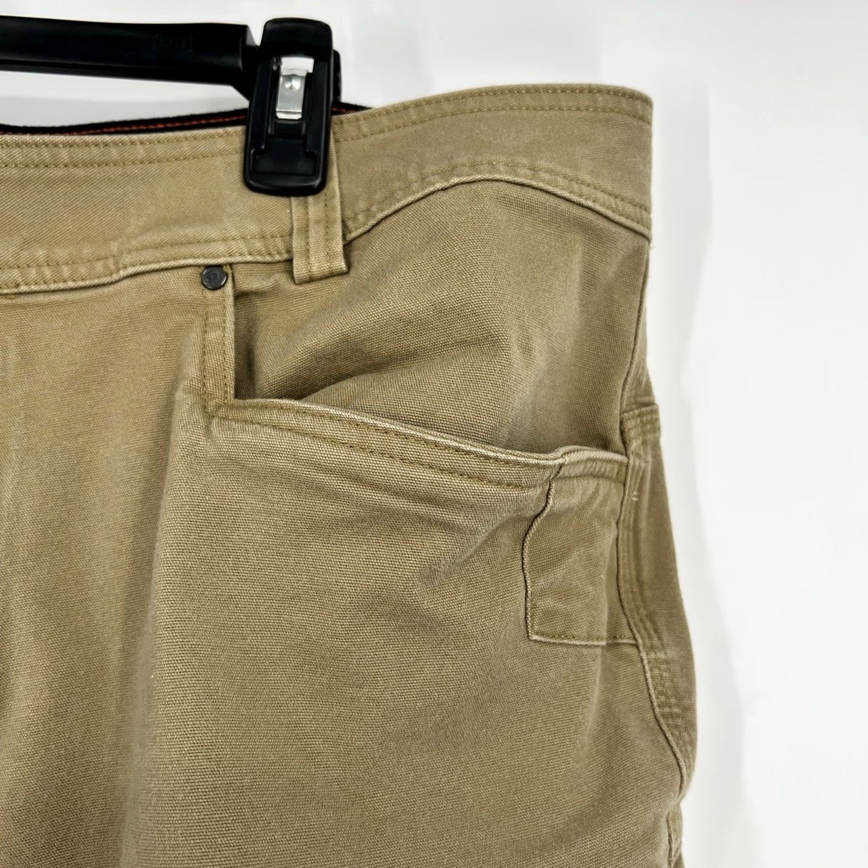 Vintage Brunt Pants Mens 40x28 Torra Work Canvas Utility Stretch Tan Khakis Straight Leg Mid Rise 40x28 Mens RegularTopsewn Brown Logo Workwear Pants Size US 40 / EU 56 - 4 Thumbnail