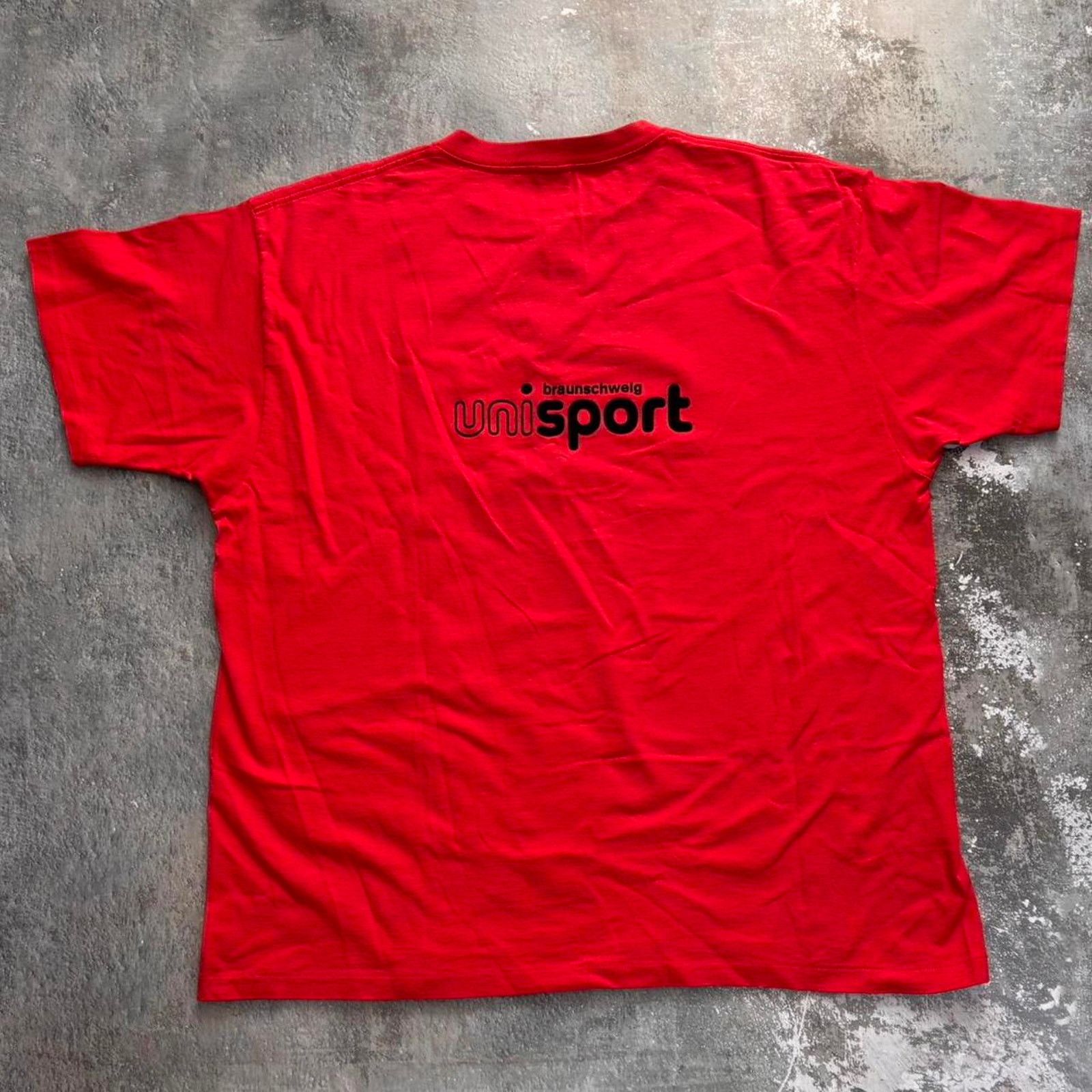 Vintage Vintage 90s Red & Black Braunschweig Germany T Shirt. XXL Size US XXL / EU 58 / 5 - 2 Thumbnail