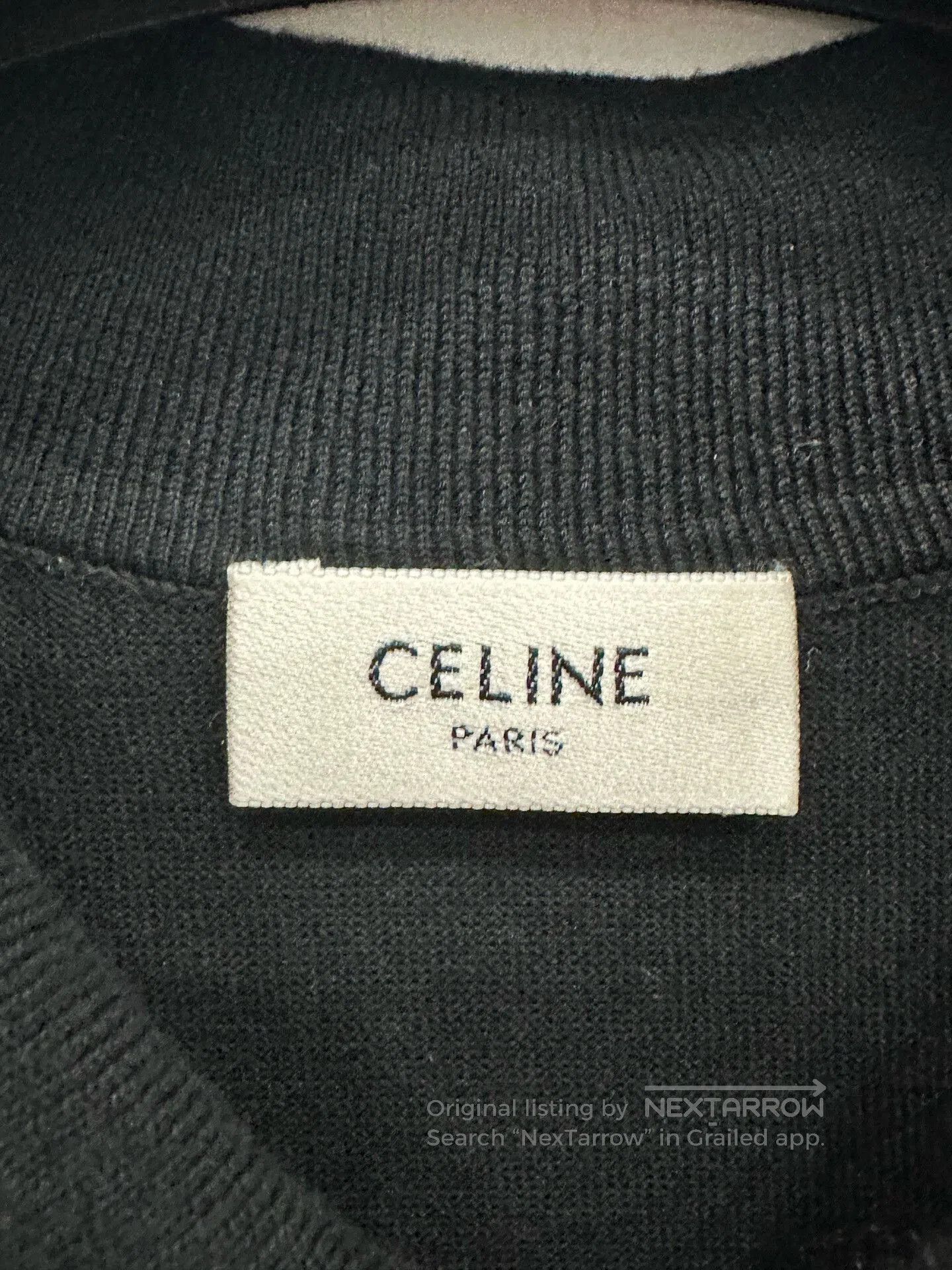 Celine Celine Black Triomphe Logo Knit Polo S. Size US S / EU 44-46 / 1 - 4 Thumbnail
