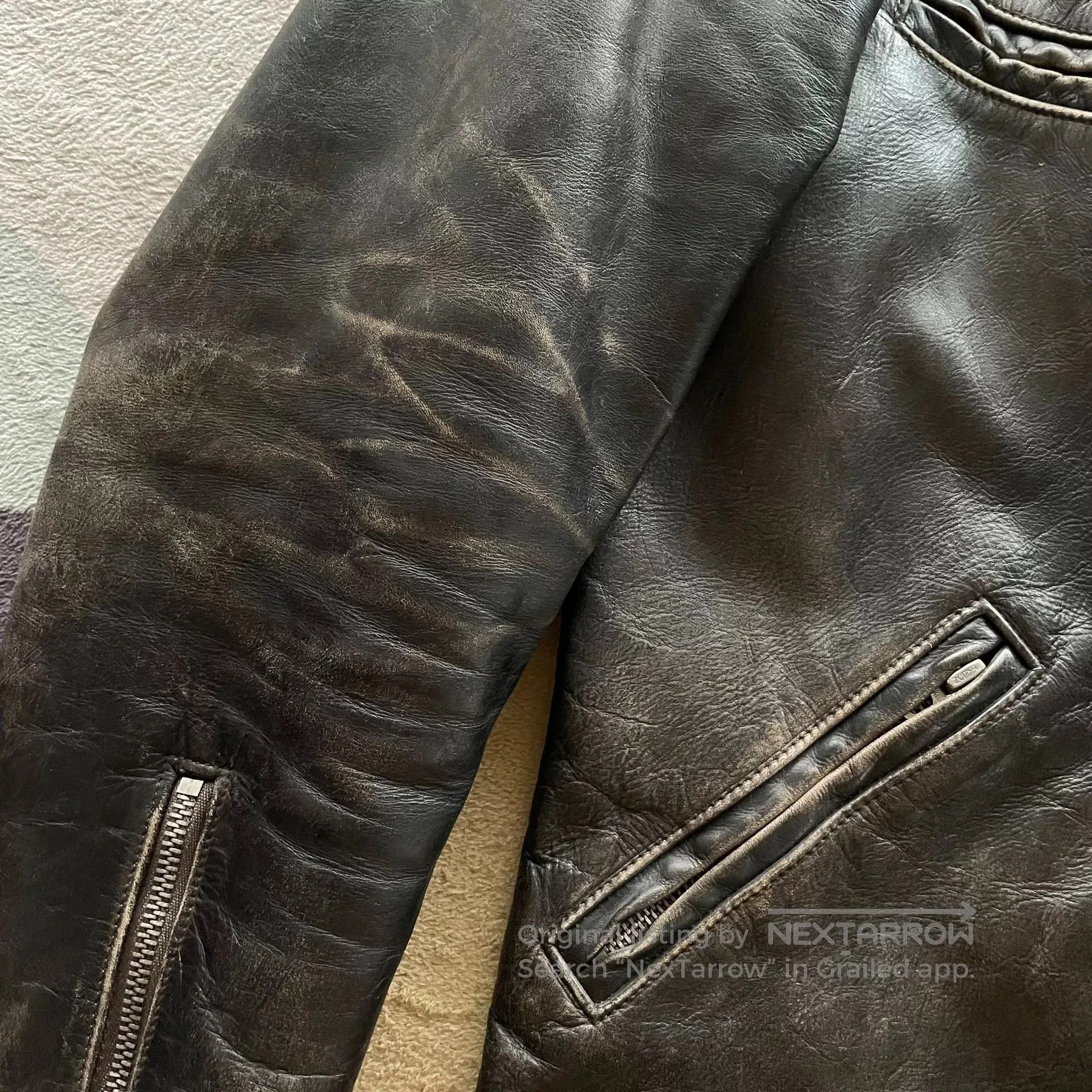 RRL Ralph Lauren RRL J100 Chain Version Leather Jacket. Size US XS / EU 42 / 0 - 7 Thumbnail