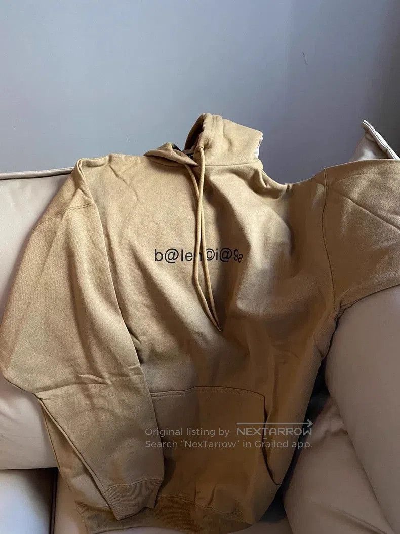 Balenciaga Beige Hoodie Sweatshirt XS.