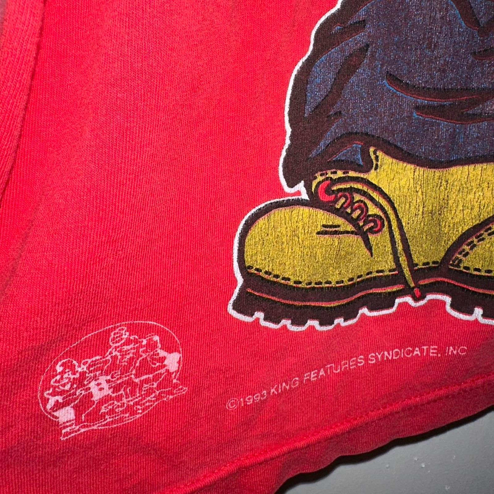Signal Sport × Vintage RARE Vintage 1993 Popeye Double Layered T Shirt size L Size US L / EU 52-54 / 3 - 6 Thumbnail