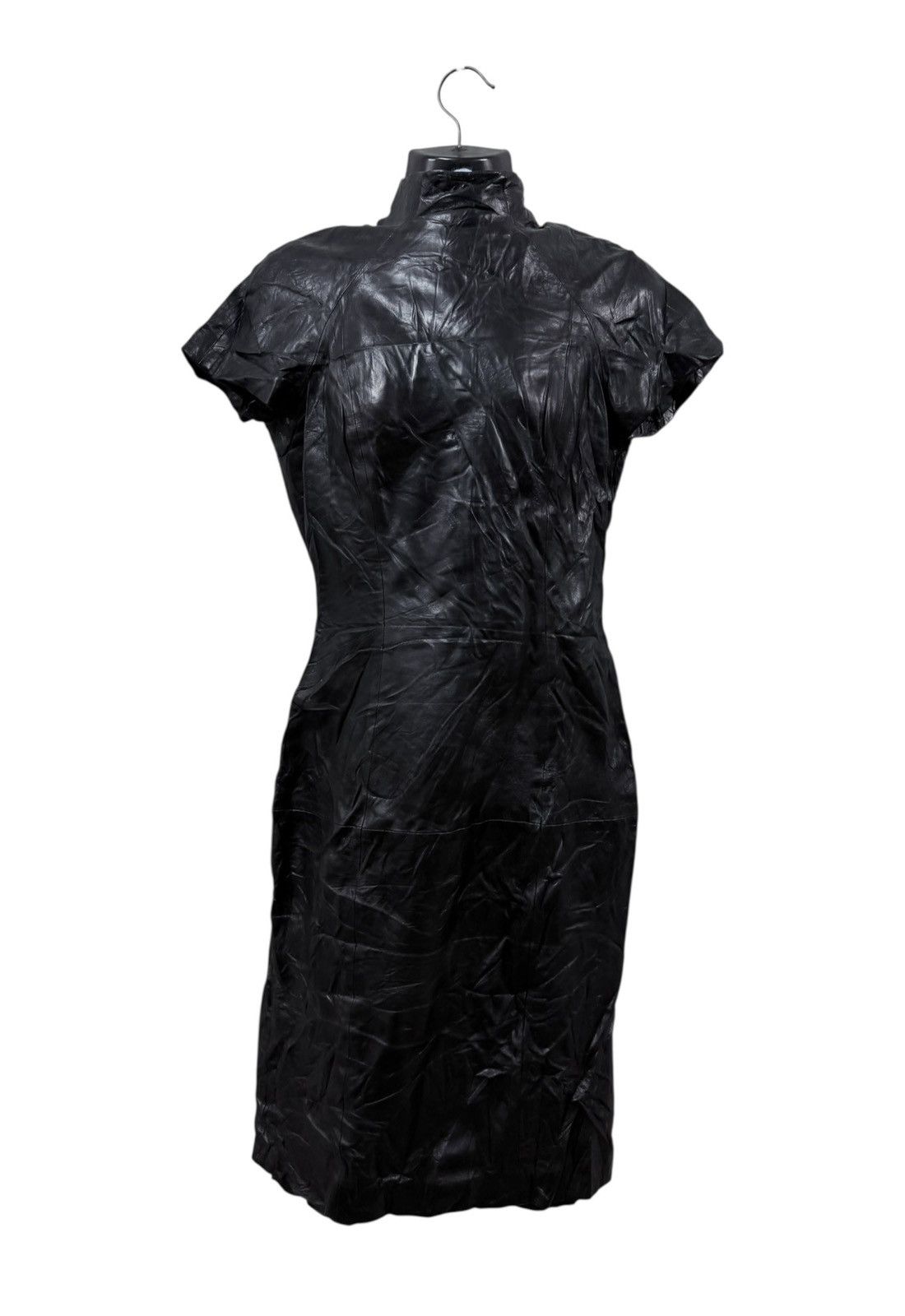 Gucci Vtg💥Gucci Era Tom ford Designer Dress Leather Black Size M / US 6-8 / IT 42-44 - 8 Thumbnail