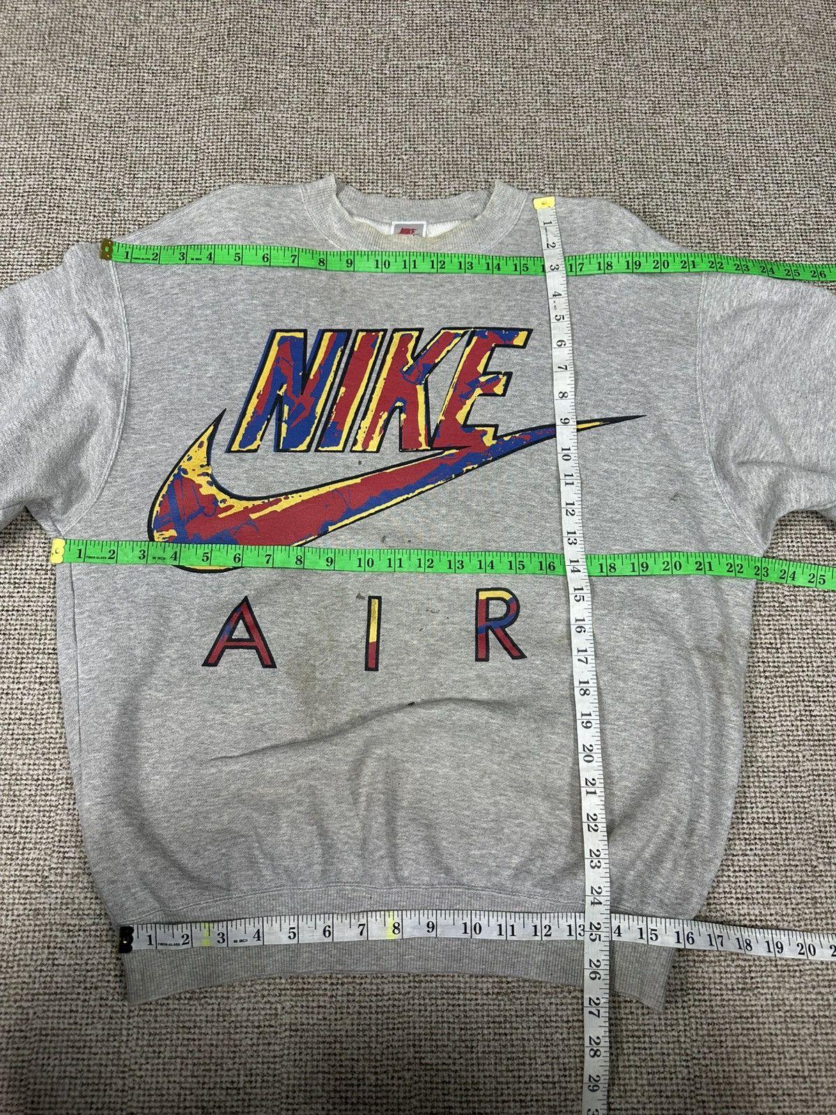 Nike Vintage 80s Nike Air Big Logo Crewneck Z357 Size US L / EU 52-54 / 3 - 6 Thumbnail