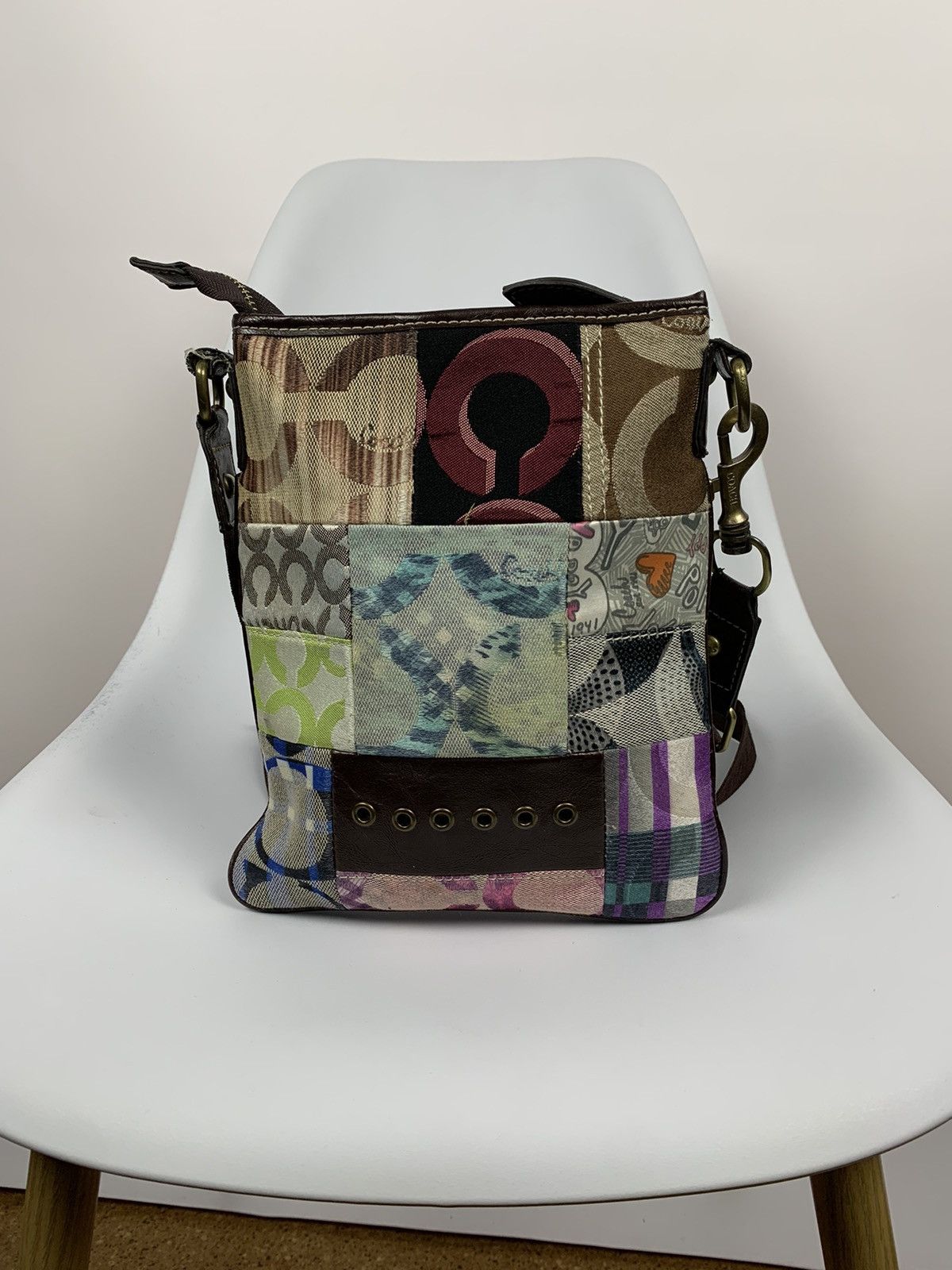 Coach Vintage Coach Leather Patchwork Shoulder Bag Y2K Size ONE SIZE - 3 Thumbnail
