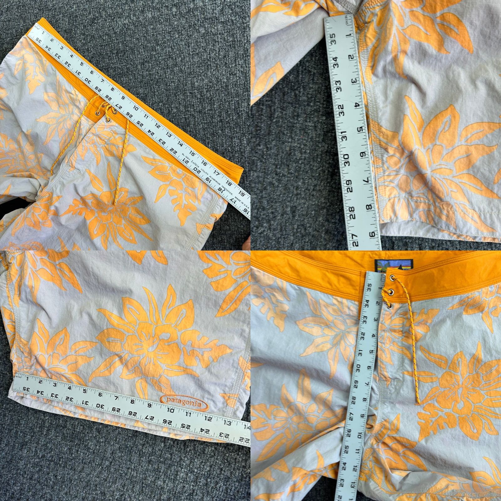 Patagonia VINTAGE Patagonia Pataloha Board Shorts Swim Trunks 38 Orange Floral Print - Men’s Bottom ... Size US 38 / EU 54 - 8 Thumbnail