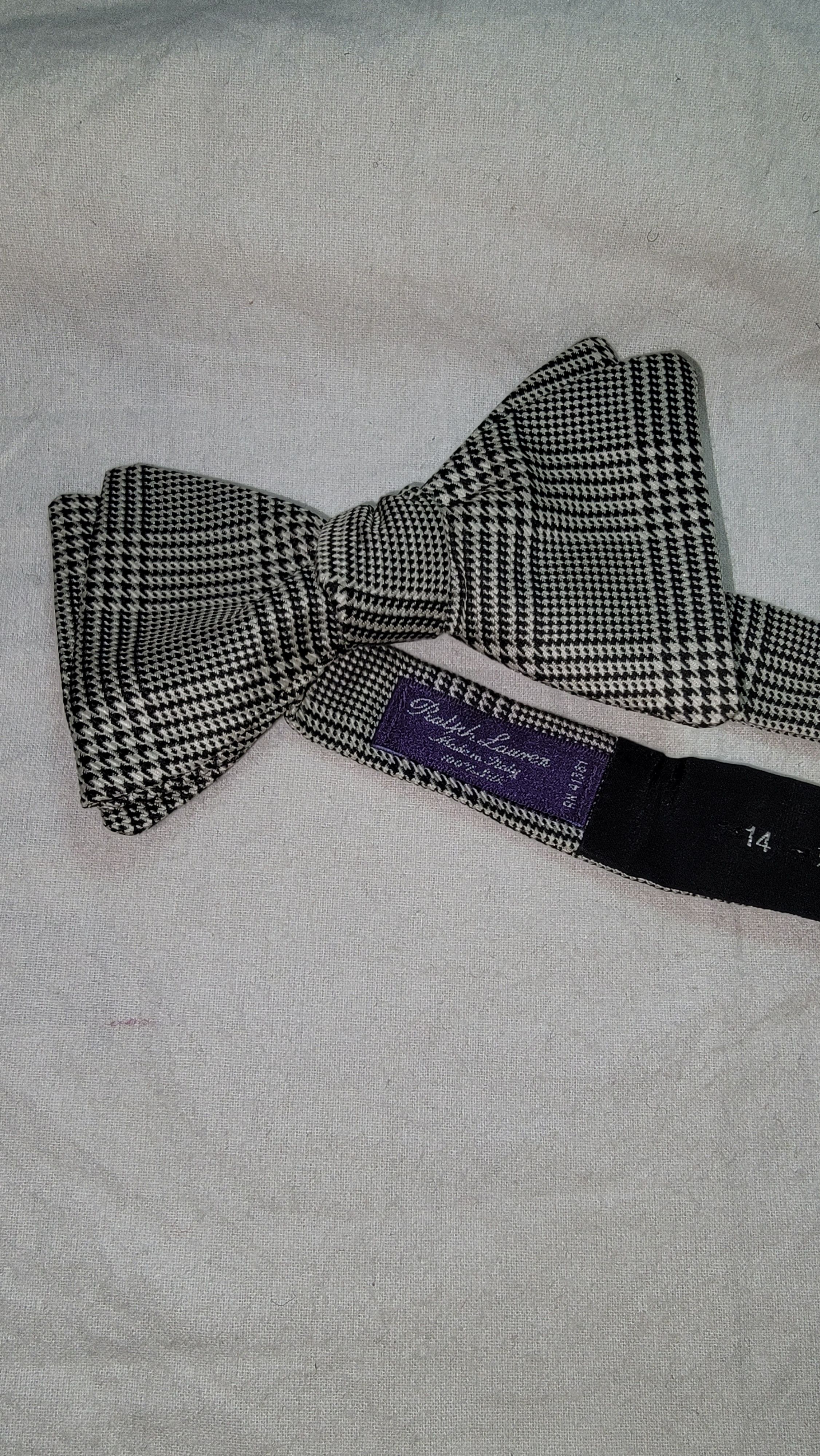 Ralph Lauren Purple Label Ralph Lauren Purple Label classic Glen plaid bow tie Size ONE SIZE - 2 Thumbnail