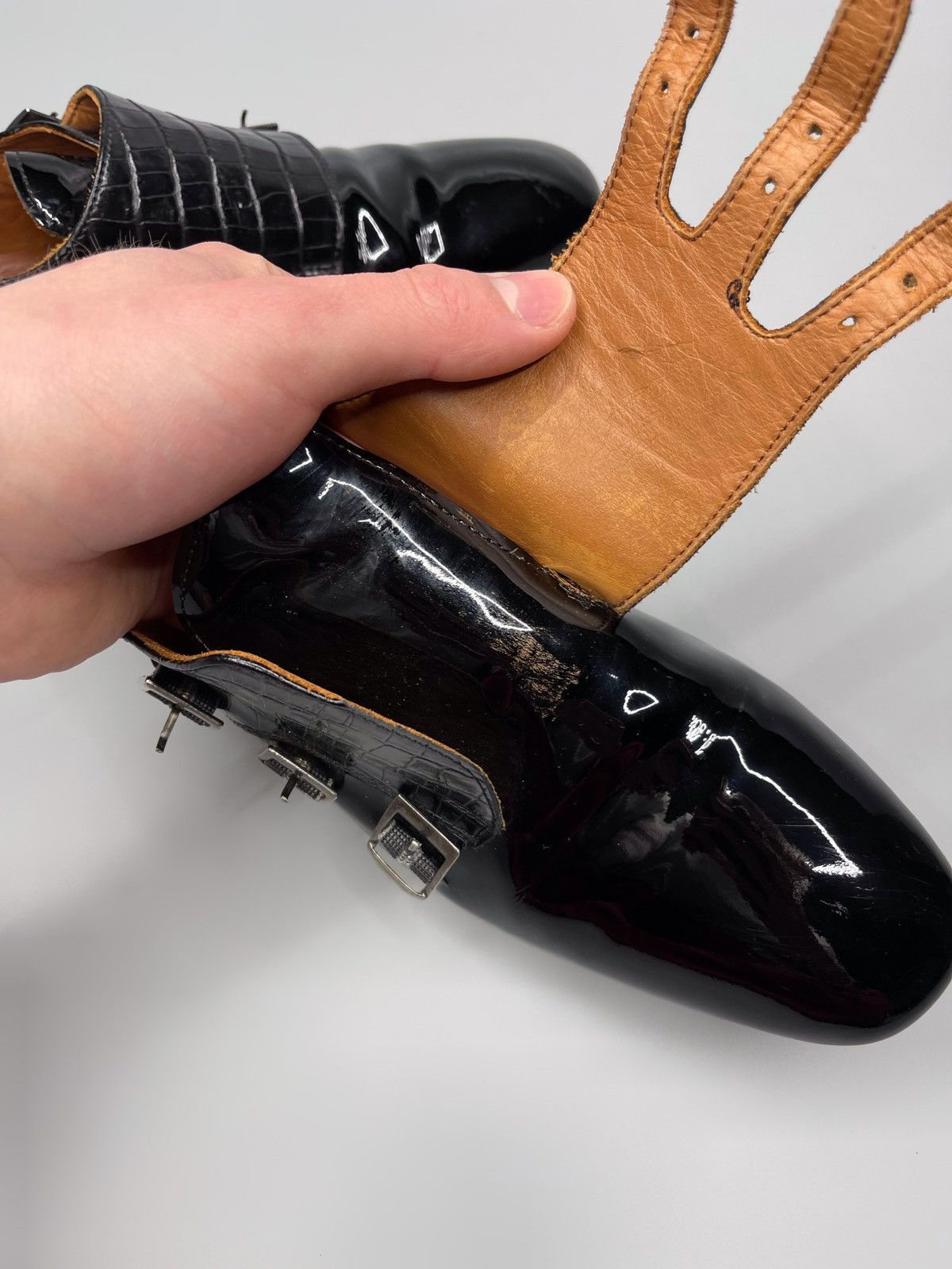 Santoni Santoni Triple Monk Strap Shoes Double Monk Strap Size US 6 / IT 36 - 13 Thumbnail