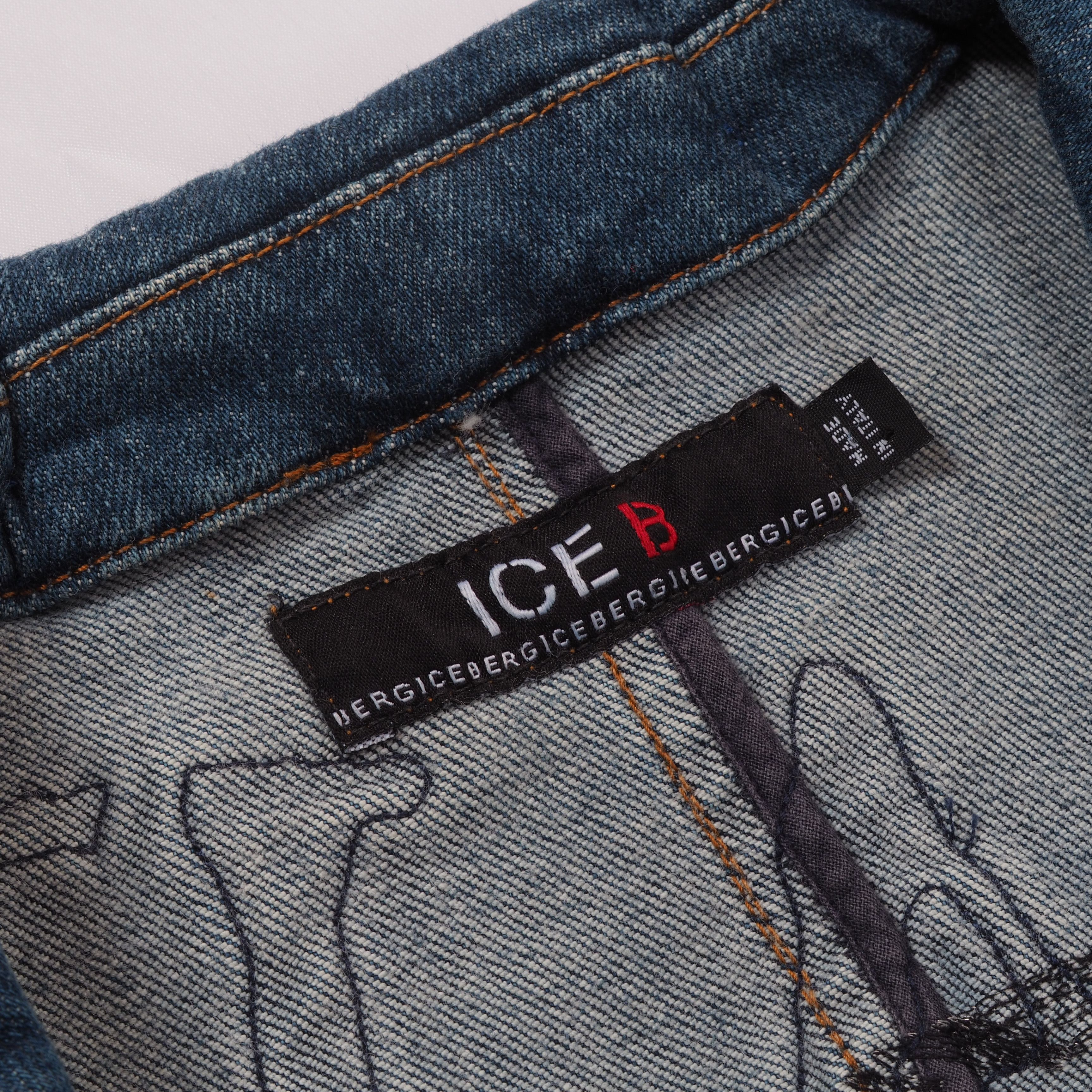 Iceberg × Vintage ICEBERG Vintage Denim Belted Blazer Jacket "Bad Girl" Size XXS / US 00 / IT 34 - 3 Thumbnail