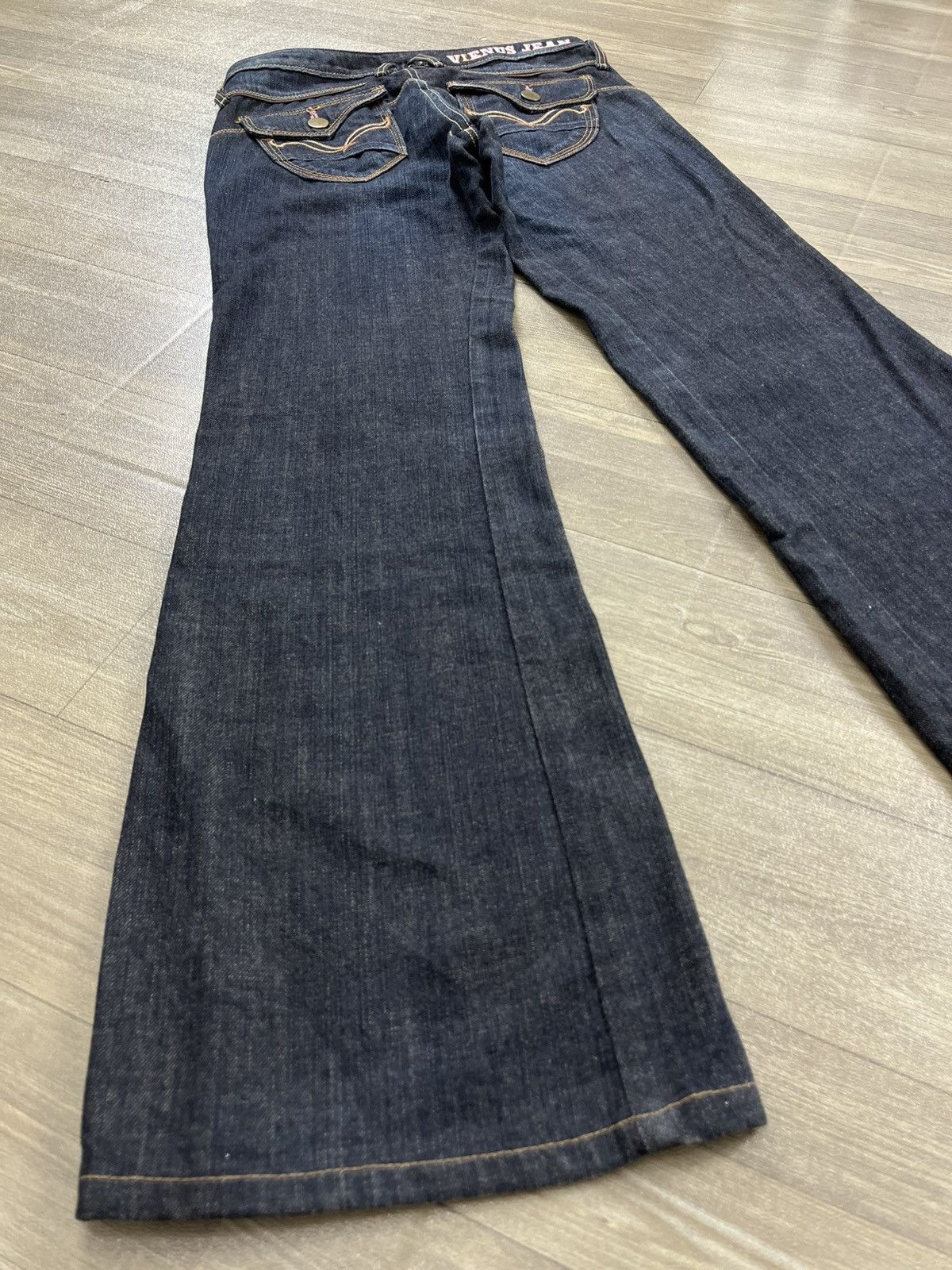 Japanese Brand Y2K Something Edwin Faded Bootcut Flared Jeans Lgb Style Size US 27 - 15 Thumbnail