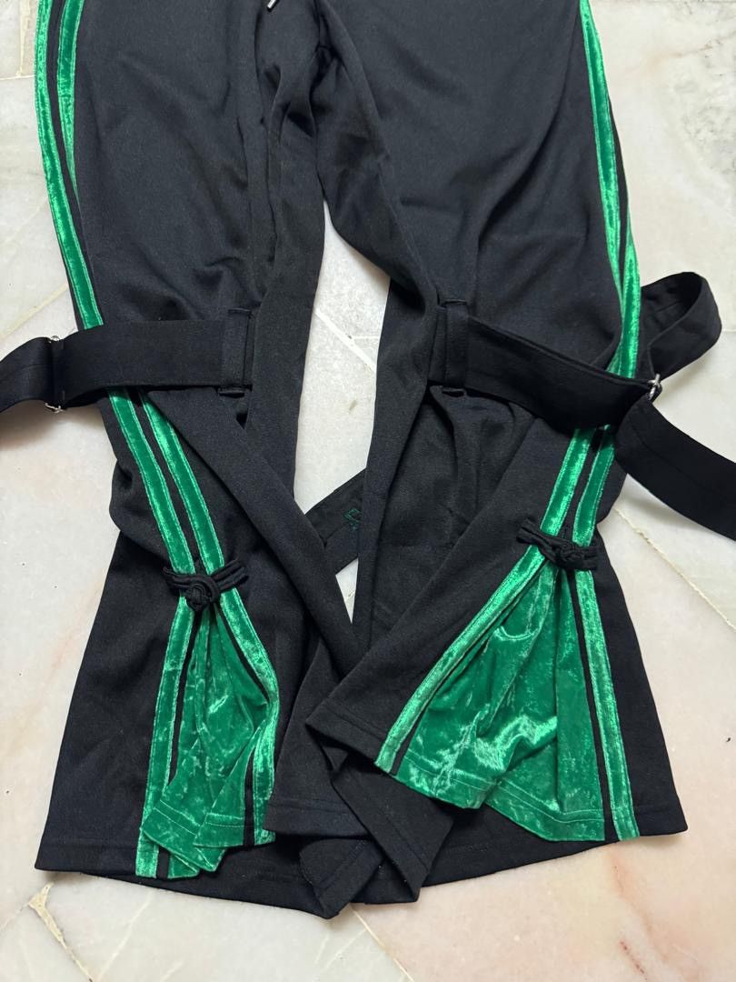 Needles RARE 90s GROWING PAINS STRAP FLARE TRACK PANTS MADE IN JAPAN Size US 29 - 7 Thumbnail