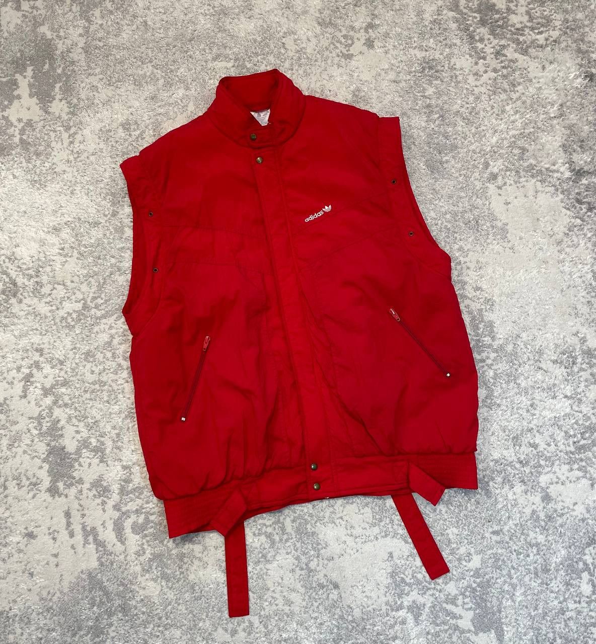 Adidas Vintage Adidas Originals Vest Red Trefoil Sleeveless Jacket Size US XL / EU 56 / 4 - 2 Thumbnail
