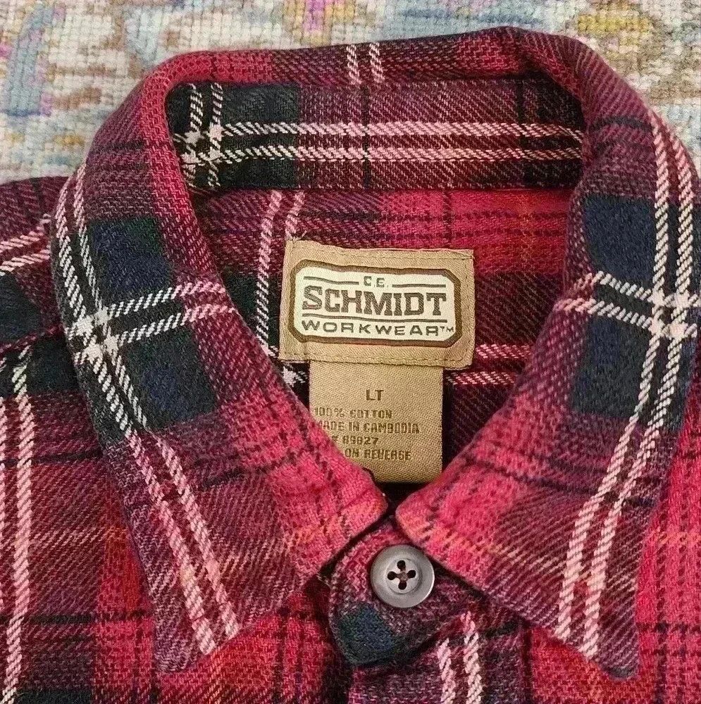 Lumberjack CE Schmidt Workwear Red Plaid Work Shacket Shirt Size US L / EU 52-54 / 3 - 2 Thumbnail