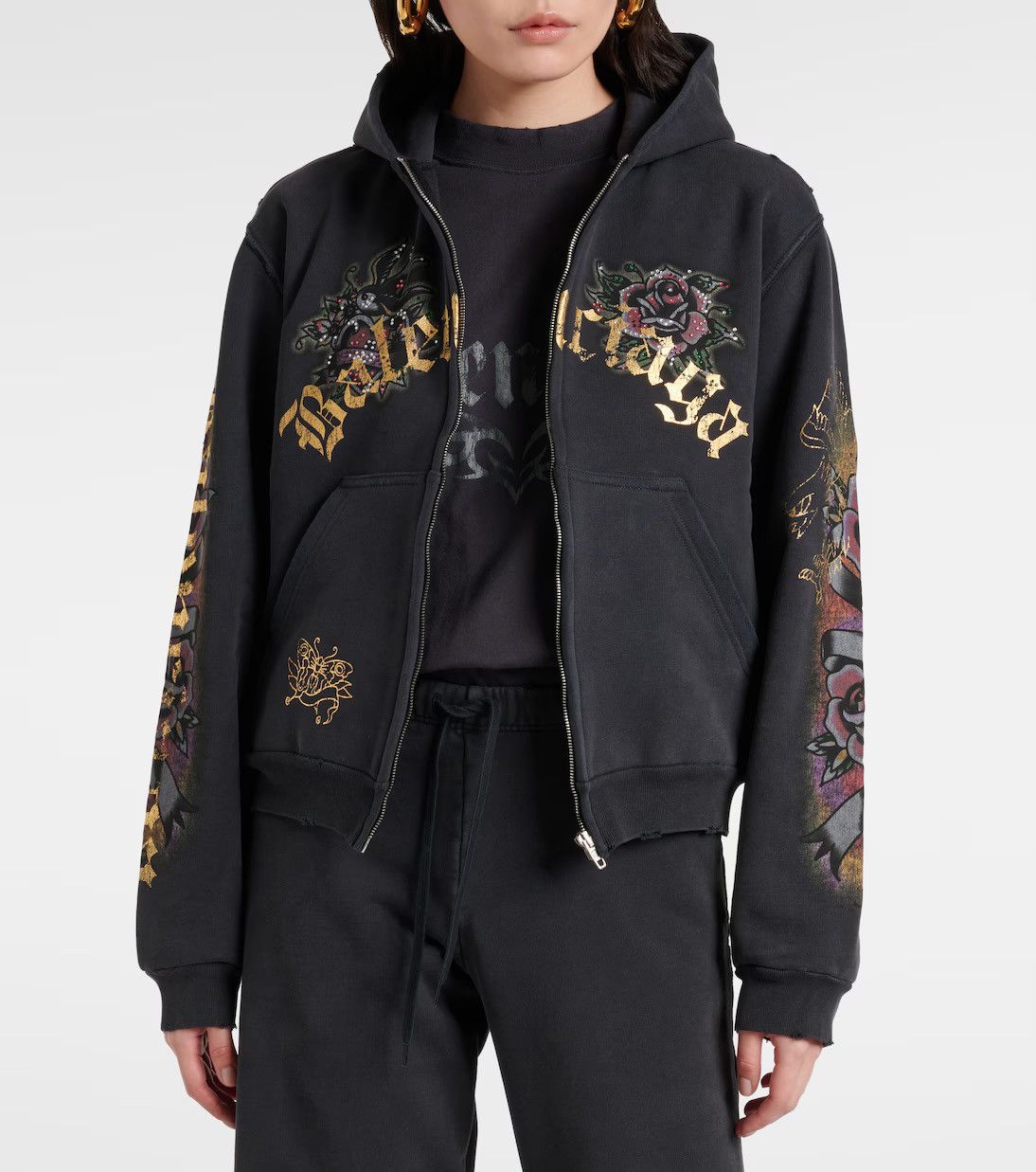 Balenciaga Balenciaga Tacky Tattoo Zip Up hoodie Size M / US 6-8 / IT 42-44 - 2 Thumbnail