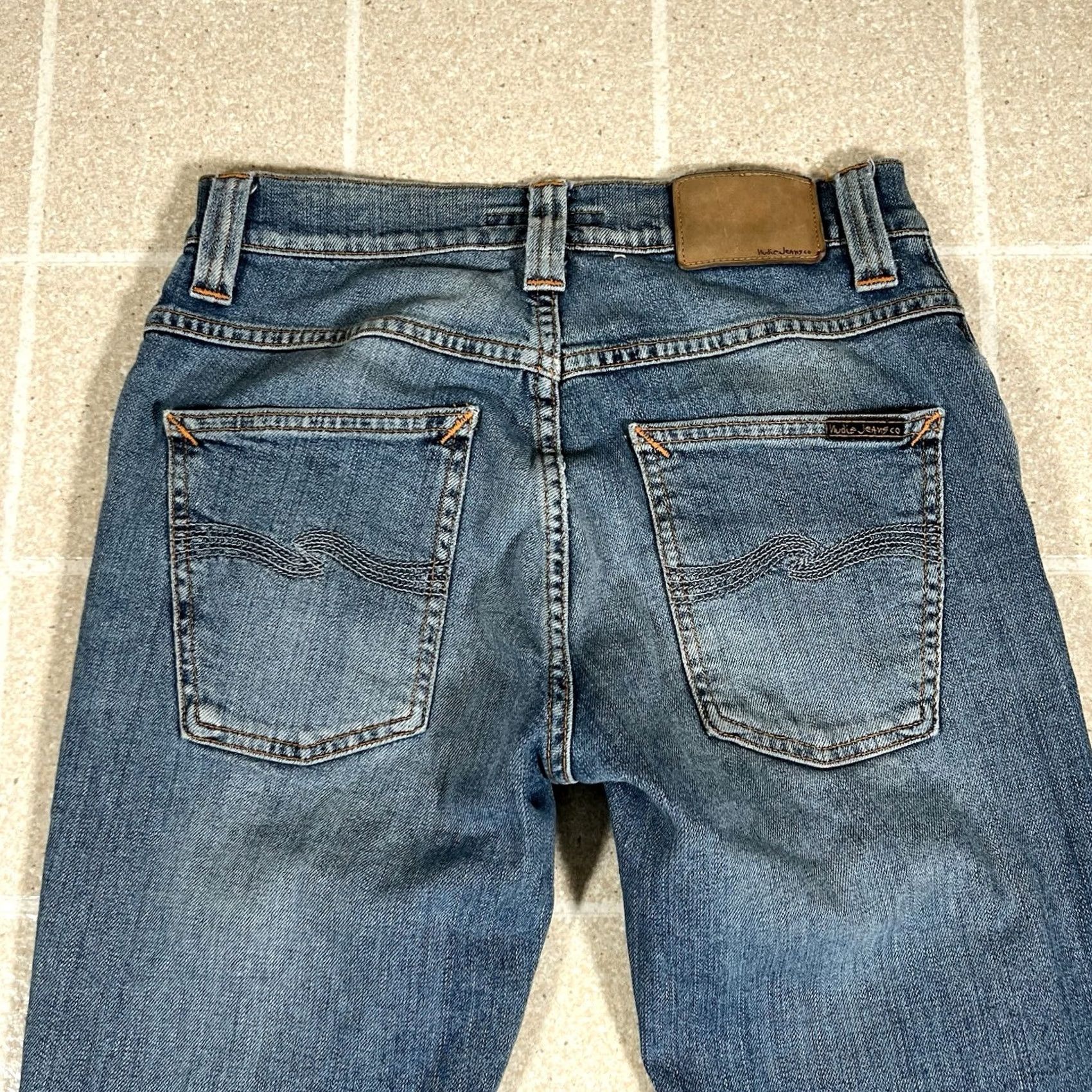 Nudie Jeans Nudie Jeans Grim Tim Salty Stone Blue Jeans Men 26 Regular 32 Inseam Skinny Stone Wash Blue Mens Size US 26 / EU 42 - 2 Thumbnail