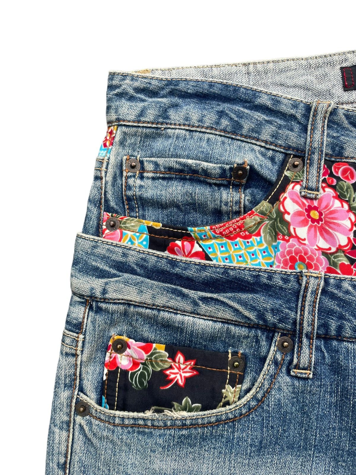 If Six Was Nine Dominate Handcrafted Double Waist Denim Size US 31 - 6 Thumbnail