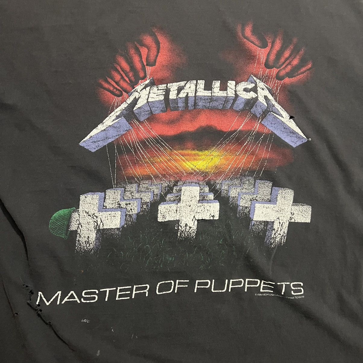 Band Tees Vintage Metallica Master Of Puppets Track List Tee Size US XL / EU 56 / 4 - 3 Thumbnail