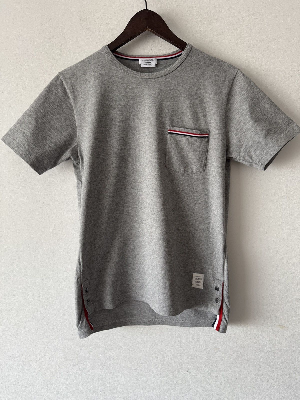 🔥🔥 Thom Browne Grey Cotton T-Shirt