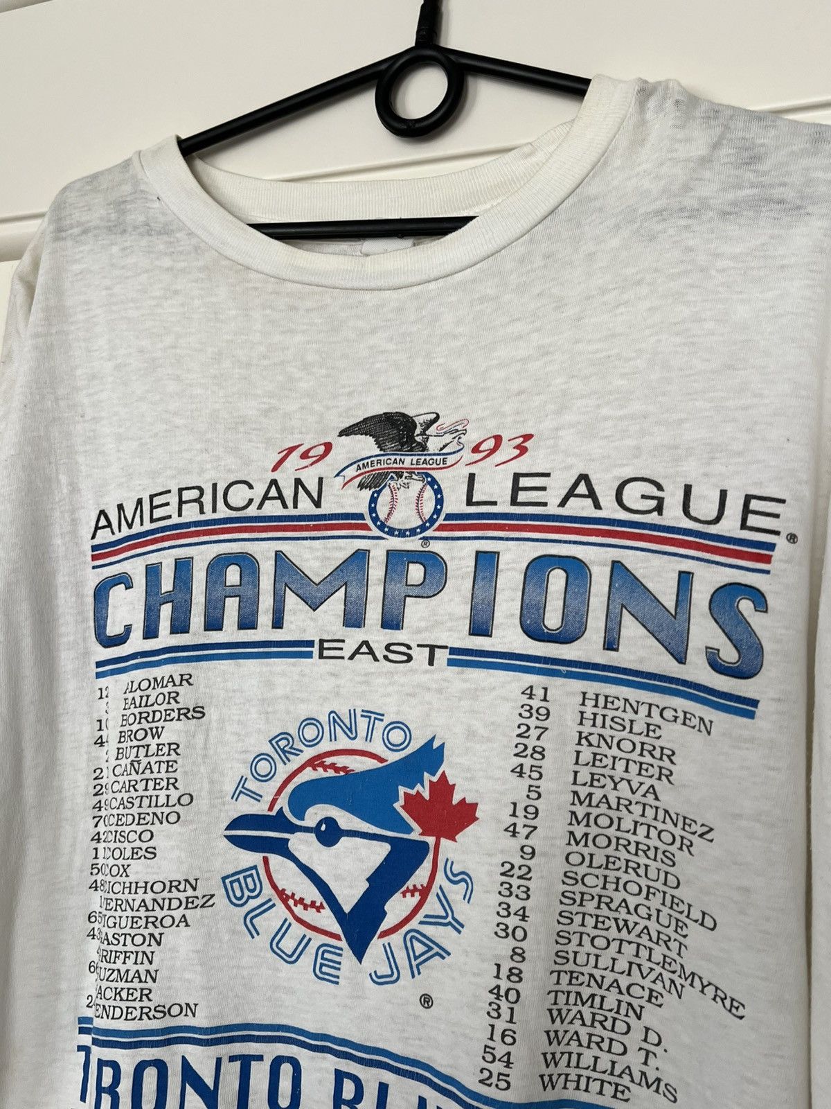 MLB Vintage 1993 Toronto Blue Jays American Champions MLB Tee Size US XL / EU 56 / 4 - 4 Thumbnail