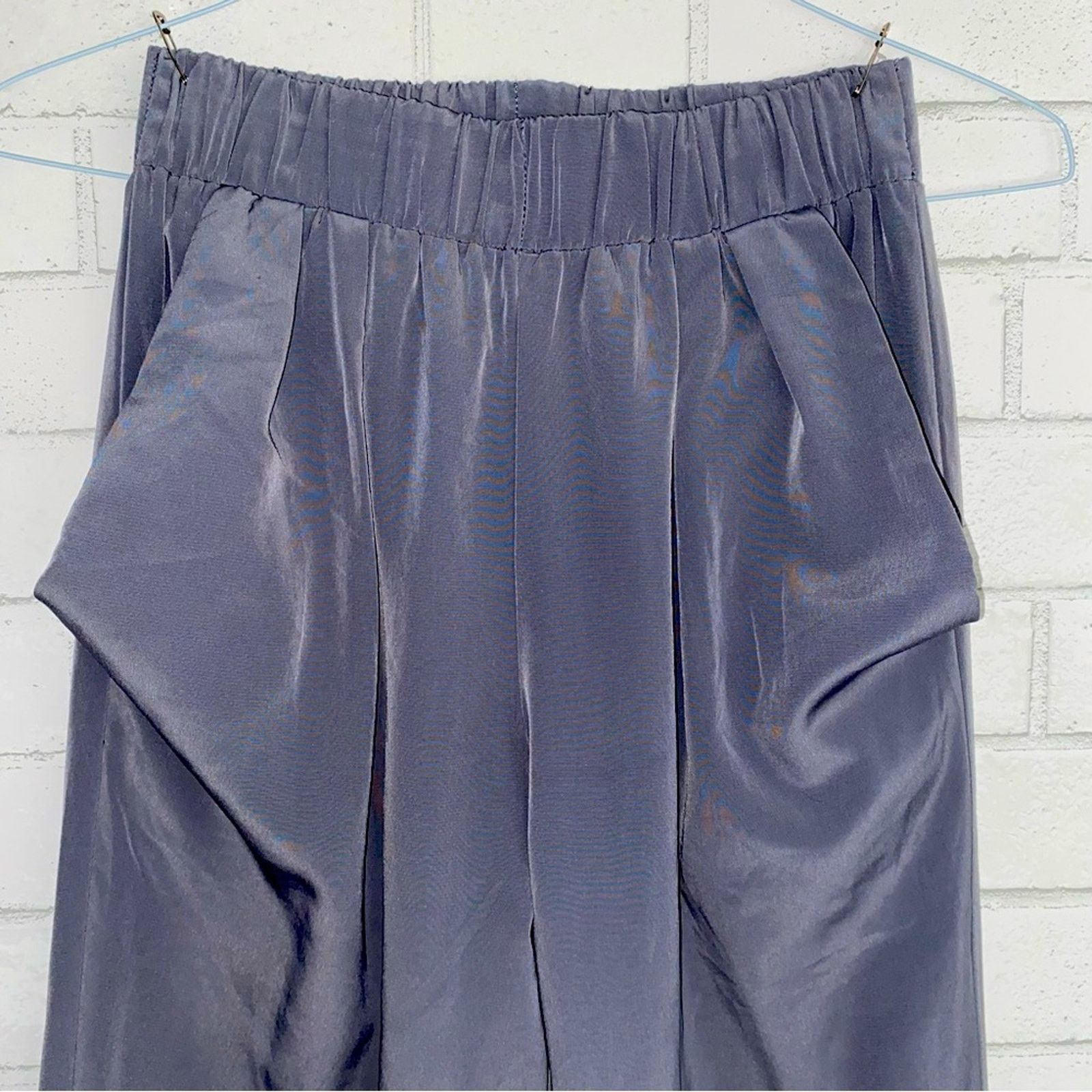 ALEXIS ALEXIS Trousers Charcoal Gray Drape Pants sz Small Size 25" / US 0 / IT 36 - 2 Thumbnail