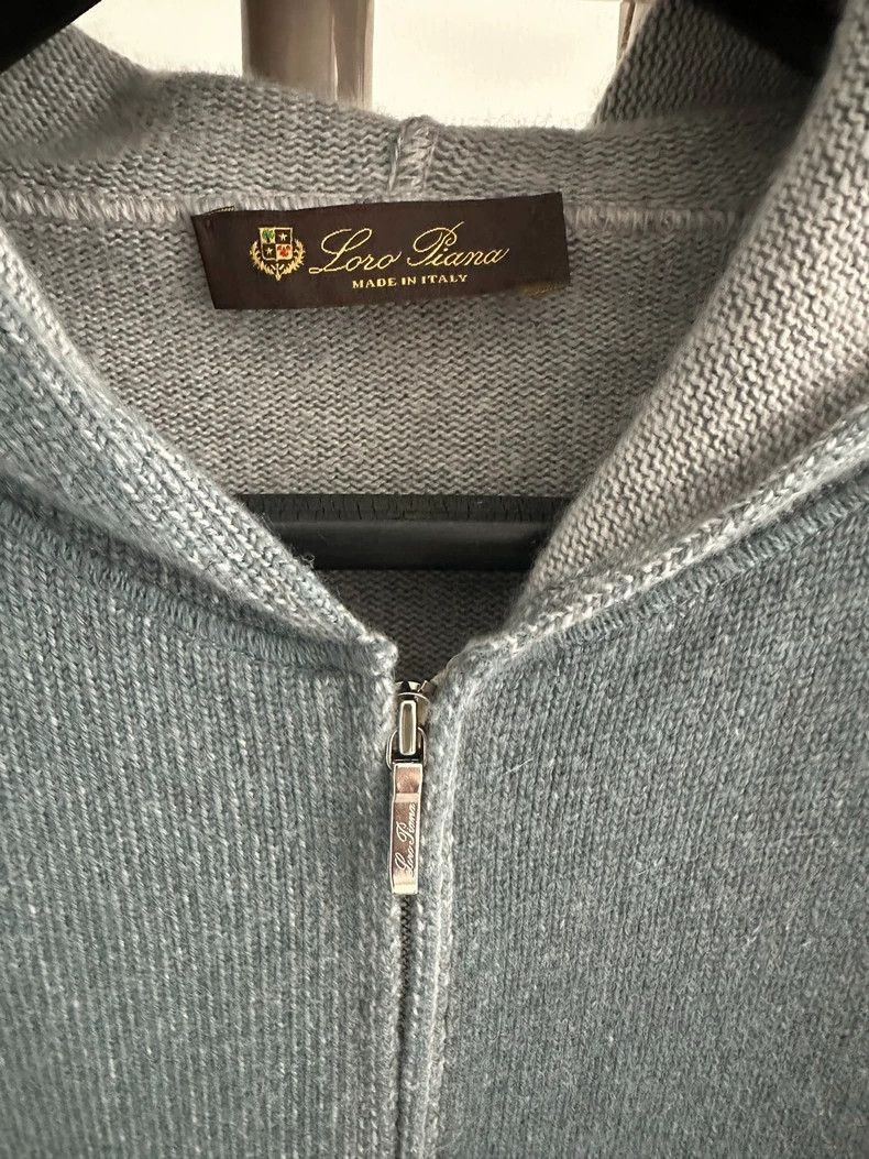 Loro Piana Loro Piana Men's Cashmere Hooded Sweater- Size US L / EU 52-54 / 3 - 2 Thumbnail
