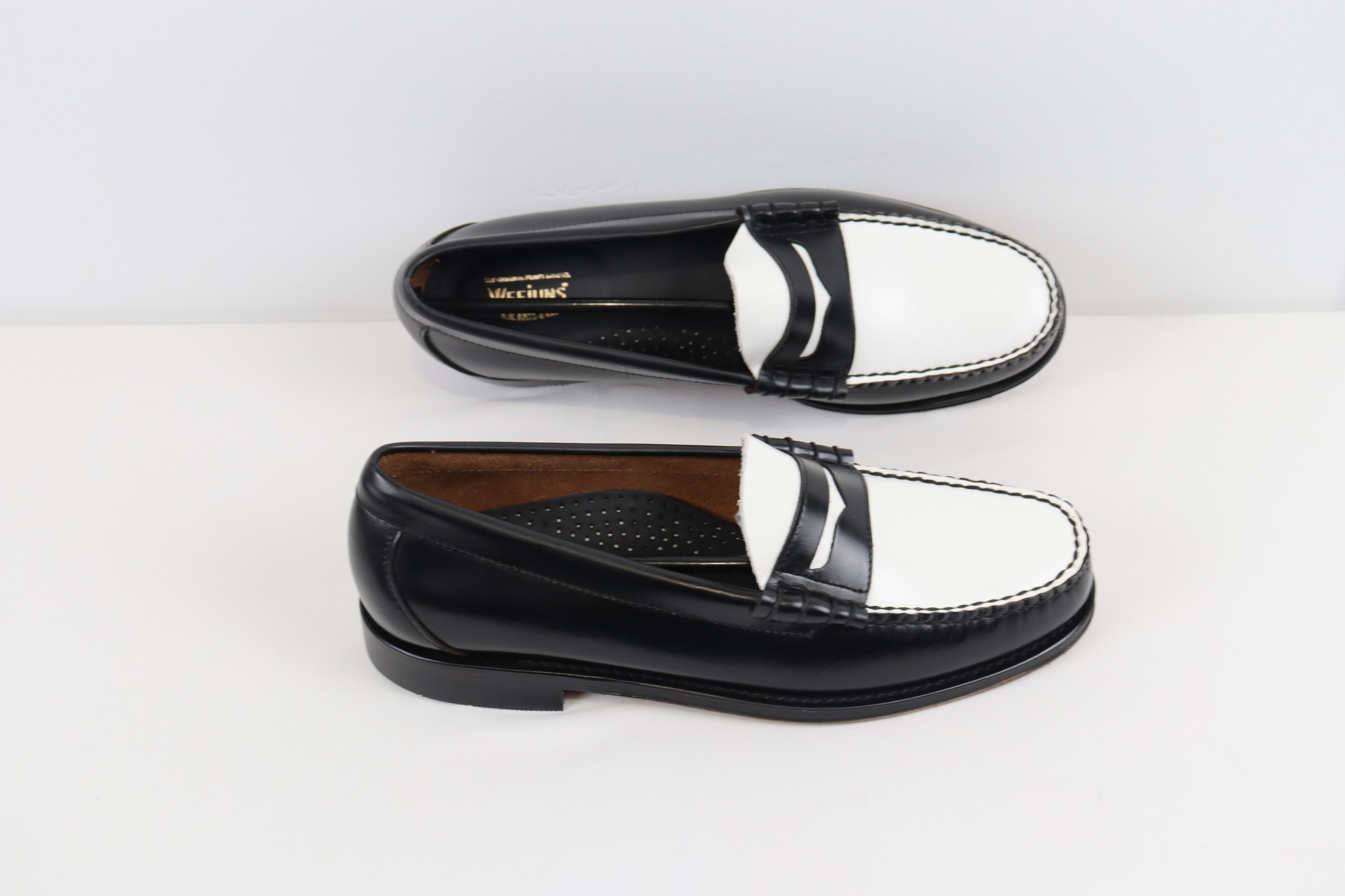 G.H. Bass & Co. o1rshd Weejun Larson Penny Moccasins in Black / White Size US 11.5 / EU 44-45 - 8 Thumbnail