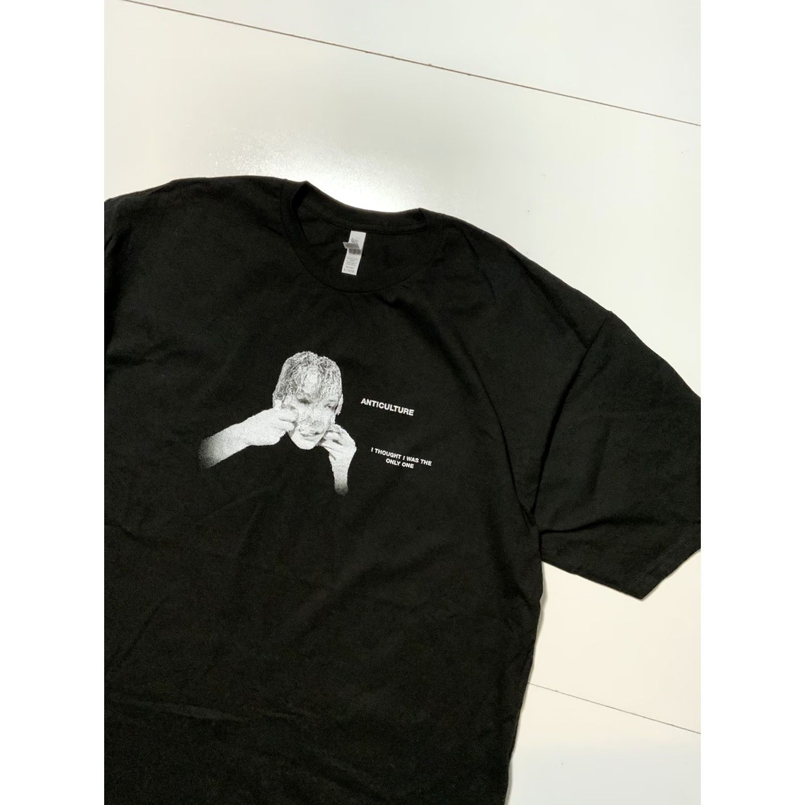 Vintage Anticulture I Thought I Was The Only One Infrared Band Graphic Black T-Shirt XL Men Regular Size XL Men Shirt Band 90s? Size US XL / EU 56 / 4 - 4 Thumbnail