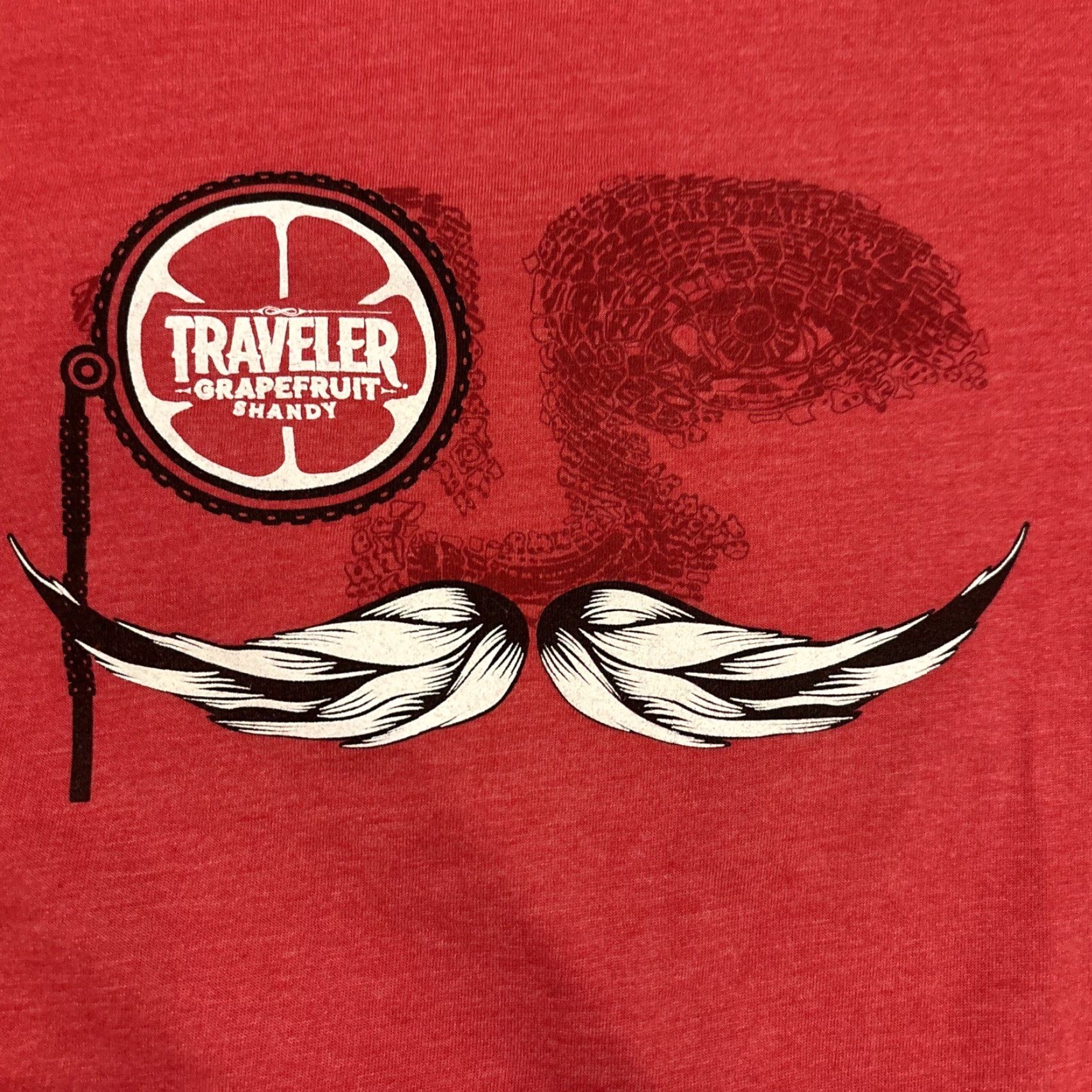 Bell TRAVELER BEER Vermont brewery T shirt Grapefruit Shandy tee size L red cotton blend jersey crew neck short sleeve women Size L / US 10 / IT 46 - 2 Thumbnail