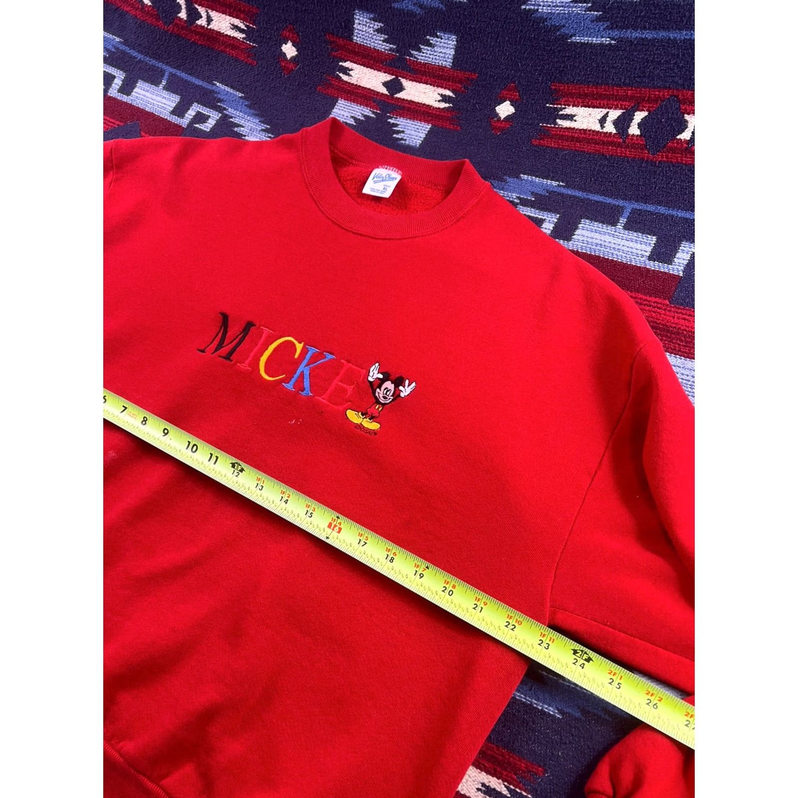 Velva Sheen VINTAGE Mickey Mouse Sweatshirt Walt Disney L/XL Velva Sheen Crew Neck Red 80s Mens Large Boys Girls (adjusted) Size US L / EU 52-54 / 3 - 5 Thumbnail