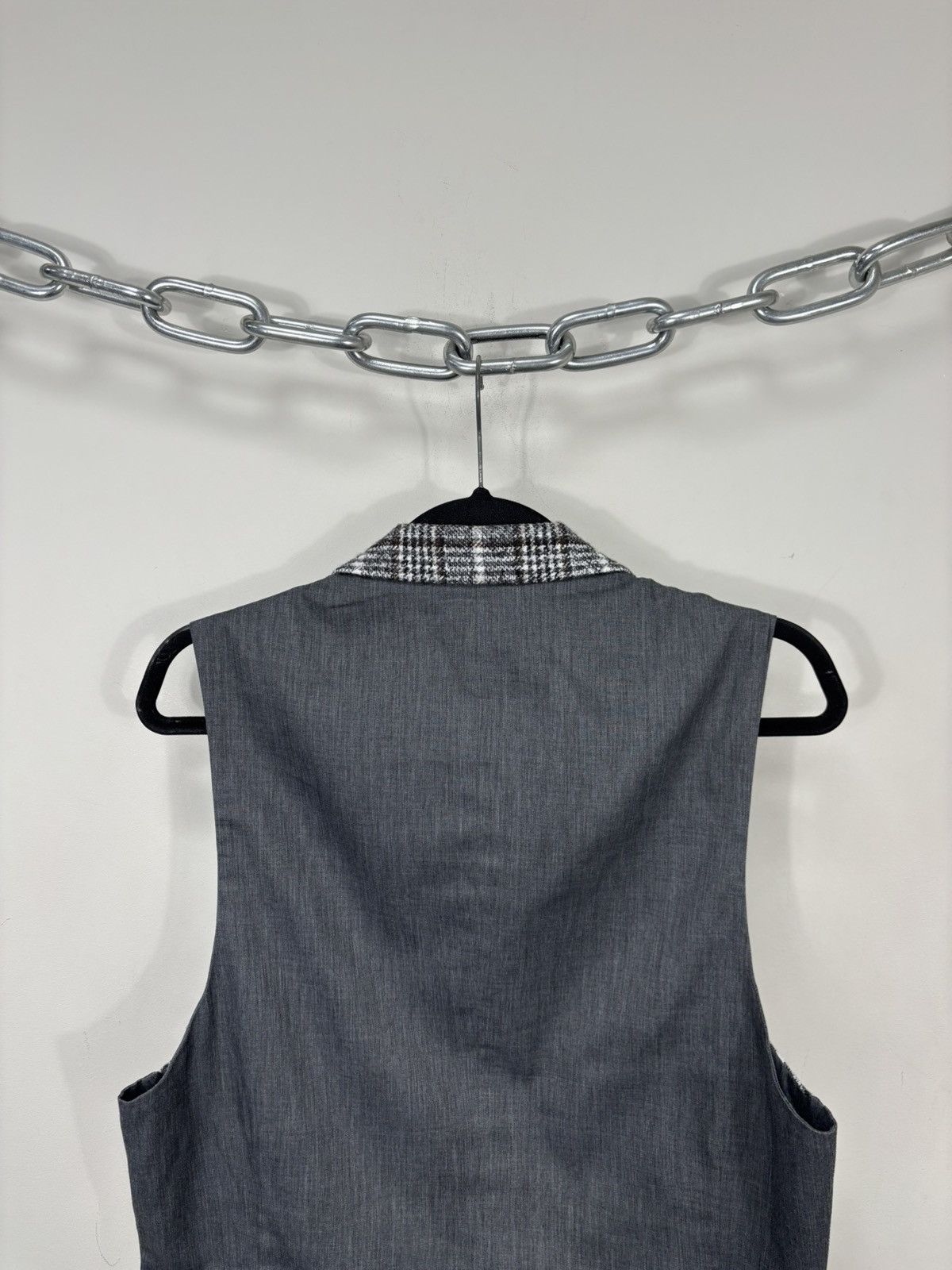 Suitsupply Suitsupply Veneto NEW Men’s Grey Check Alpaca Waistcoat Vest Size 38R - 16 Thumbnail