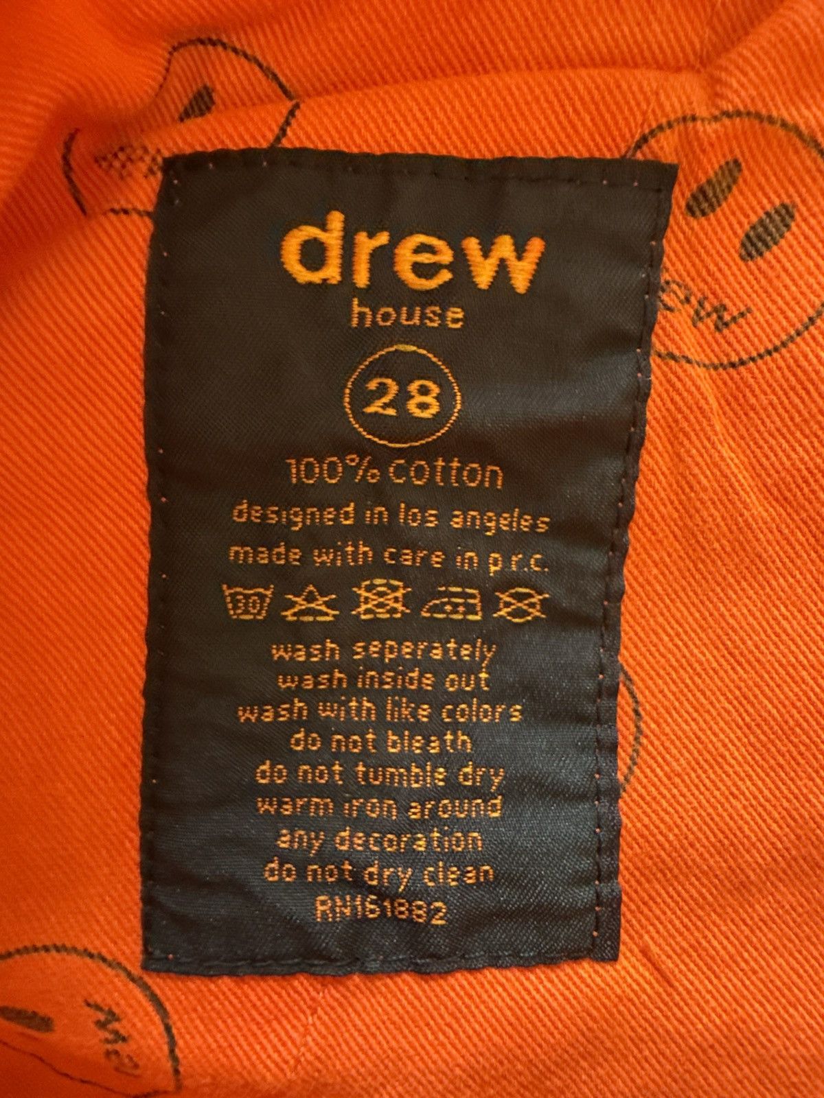 Drew House Drew House Orange Cotton Ripstop Cargo Pants Size 28 NWT Size US 28 / EU 44 - 6 Thumbnail