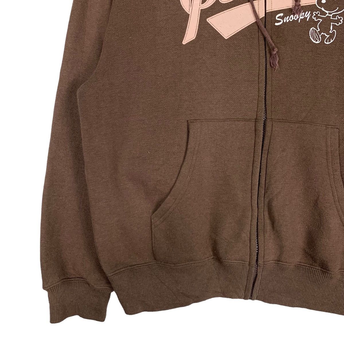 Cartoon Network PEANUTS SNOOPY Big Logo Zipper Brown Hoodies #0733-C33 Size US M / EU 48-50 / 2 - 4 Thumbnail