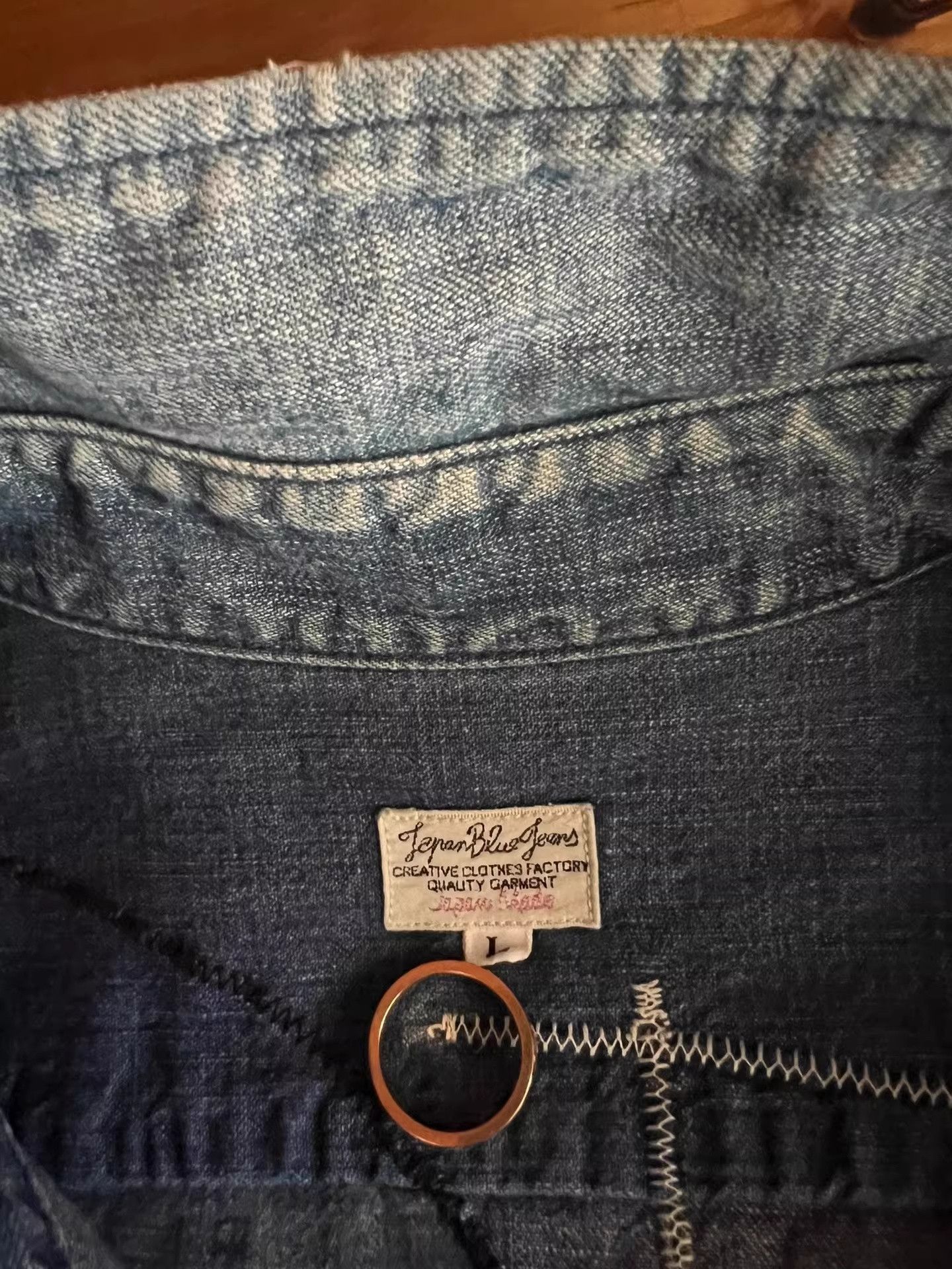 Japan Blue Jeans Japan Blue Jeans Indigo Vintage Denim Shirt Size US L / EU 52-54 / 3 - 9 Thumbnail